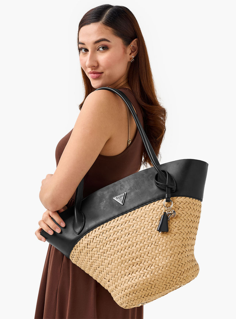 شنطة توت منسوجة بارزة الملمس بمقبض فينير من جيس-women-bagsandwallets-handbags-image-2