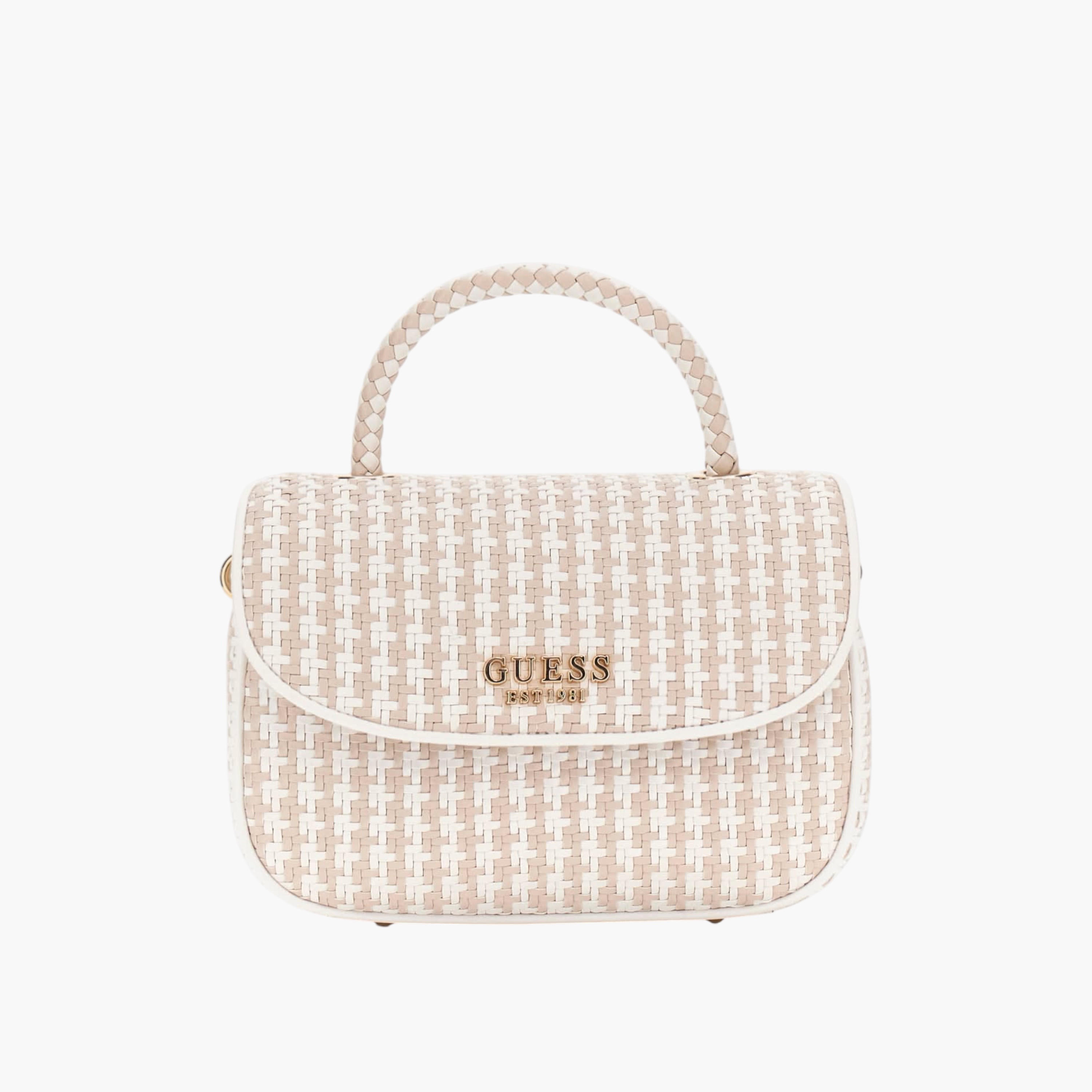 Guess MIREMA Woven Top Handle Flap Bag-women-bagsandwallets-handbags-image-1