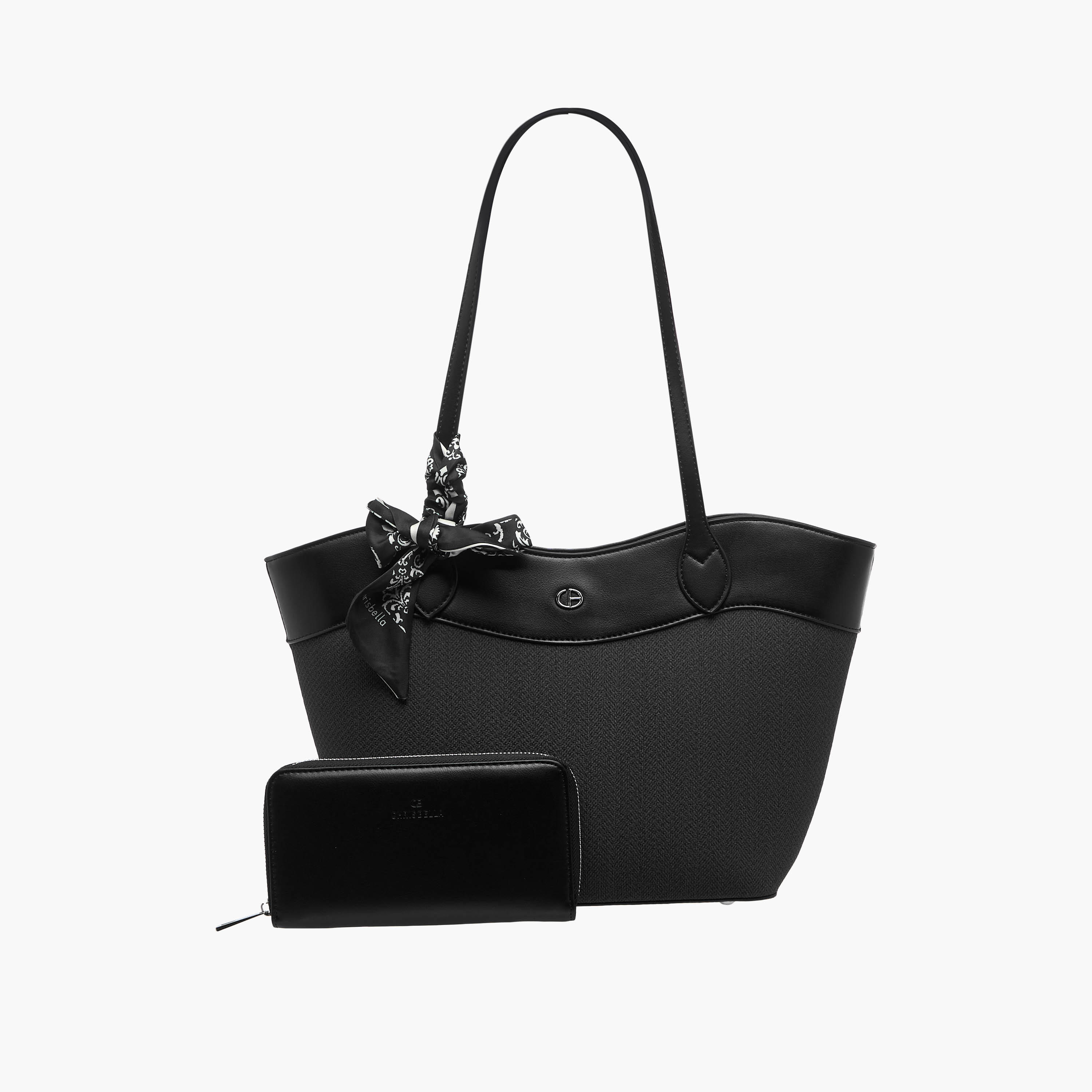 Chrisbella Panelled Tote Bag with Wallet-women-bagsandwallets-handbags-image-1