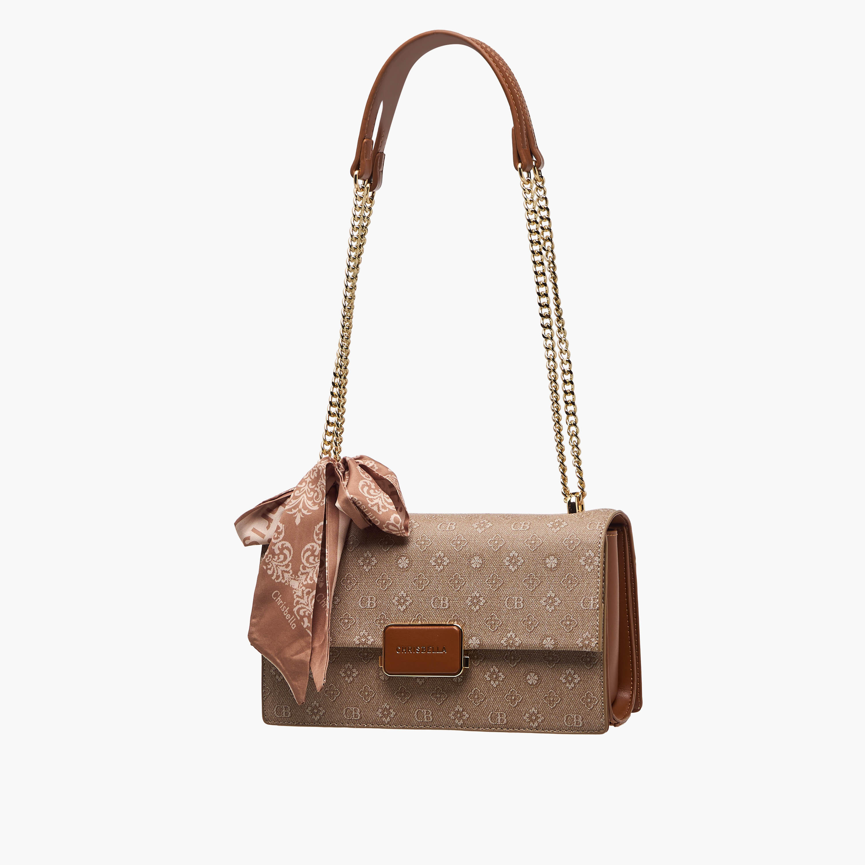 شنطة كتف بتزيينات وشاح مع محفظة من كريسبيلا-women-bagsandwallets-handbags-image-3