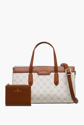 Chrisbella Monogram Print Tote Bag with Wallet-women-image-1