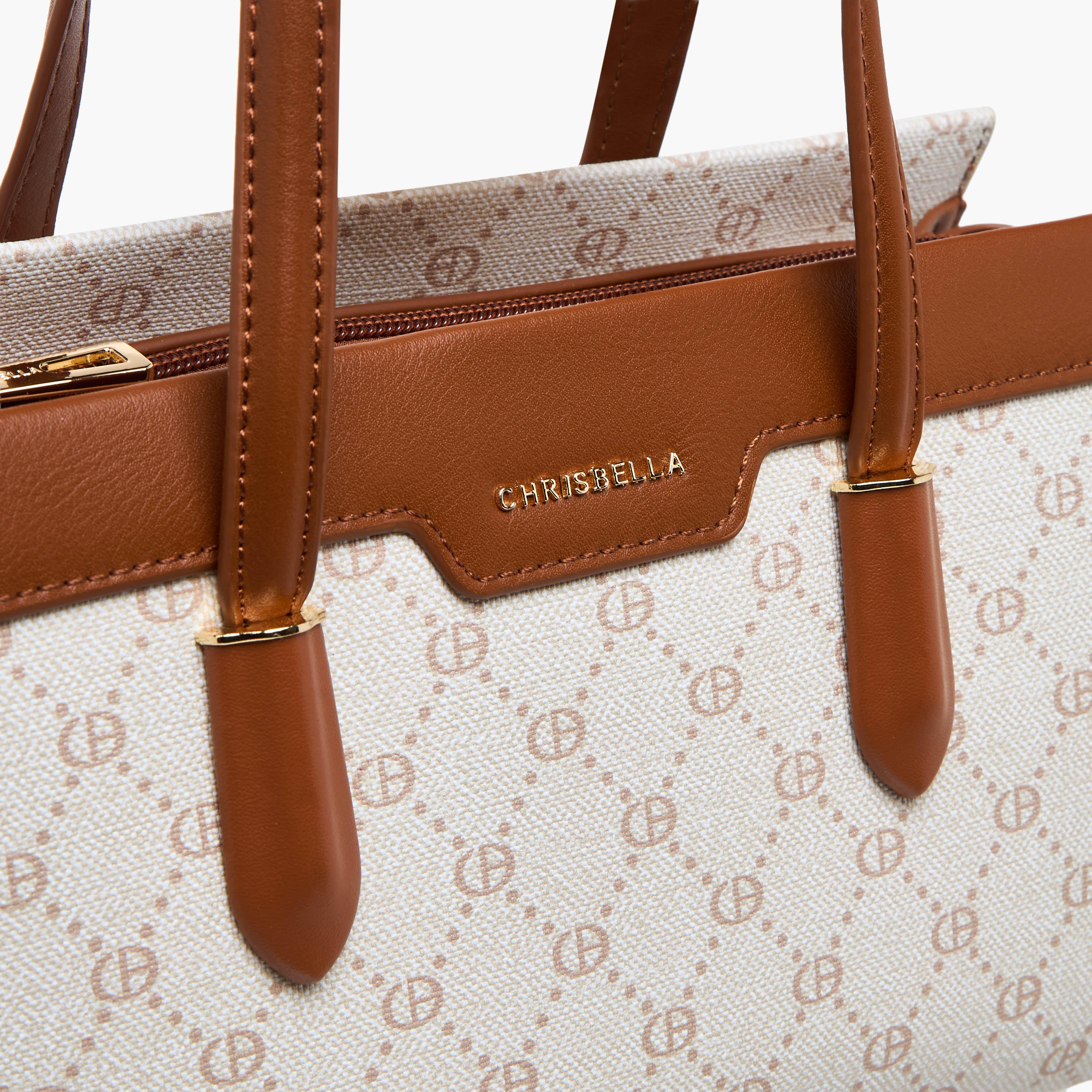 Chrisbella Monogram Print Tote Bag with Wallet-women-bagsandwallets-handbags-image-10