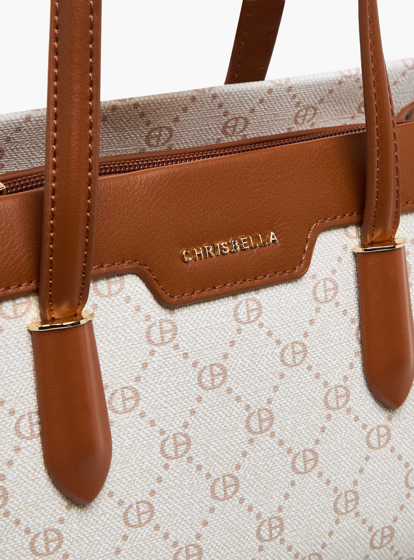 Chrisbella Monogram Print Tote Bag with Wallet-women-bagsandwallets-handbags-image-10