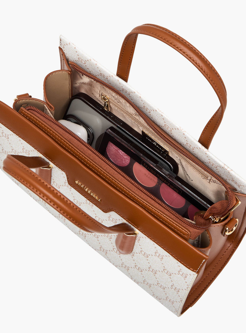 Chrisbella Monogram Print Tote Bag with Wallet-women-bagsandwallets-handbags-image-12