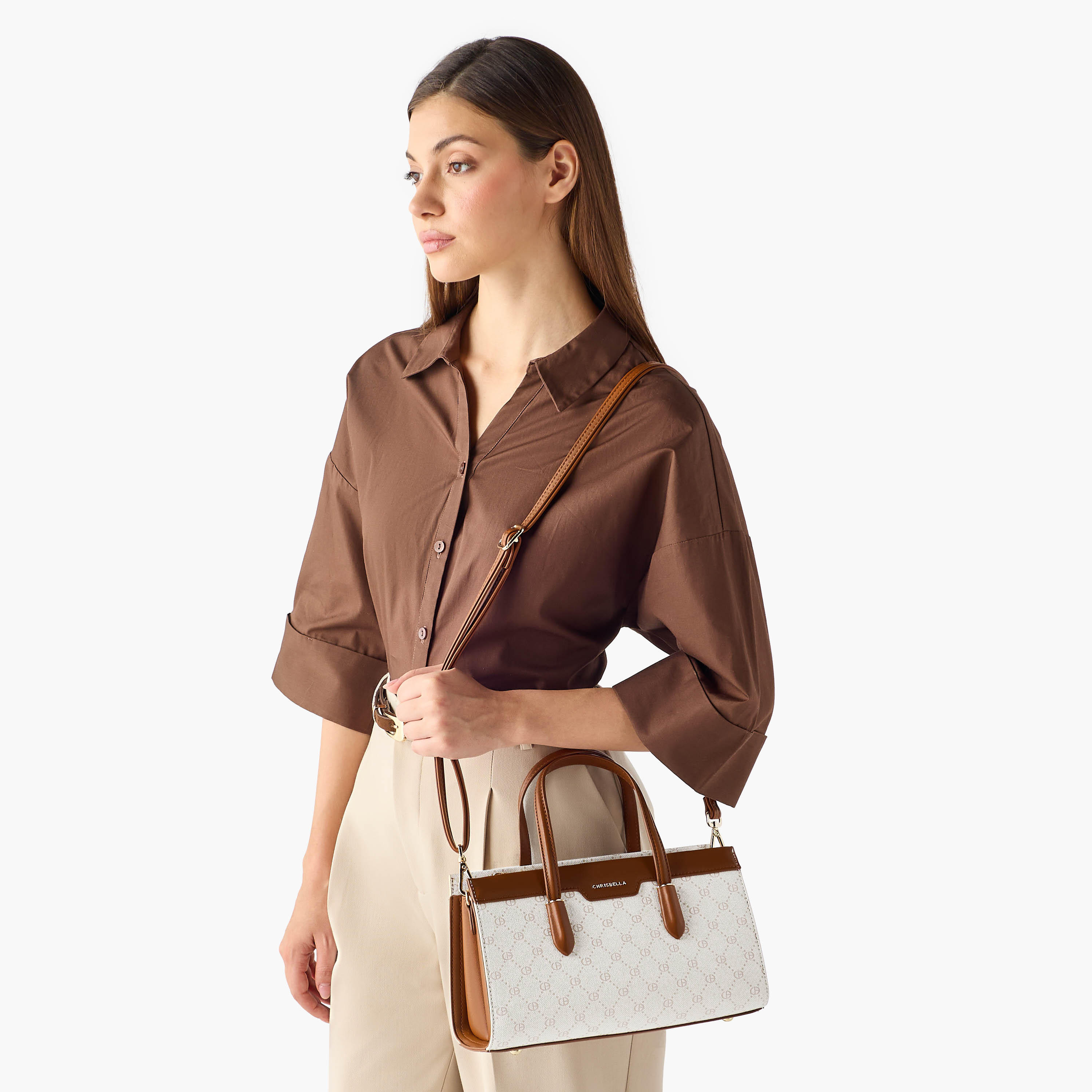 Chrisbella Monogram Print Tote Bag with Wallet-women-bagsandwallets-handbags-image-3