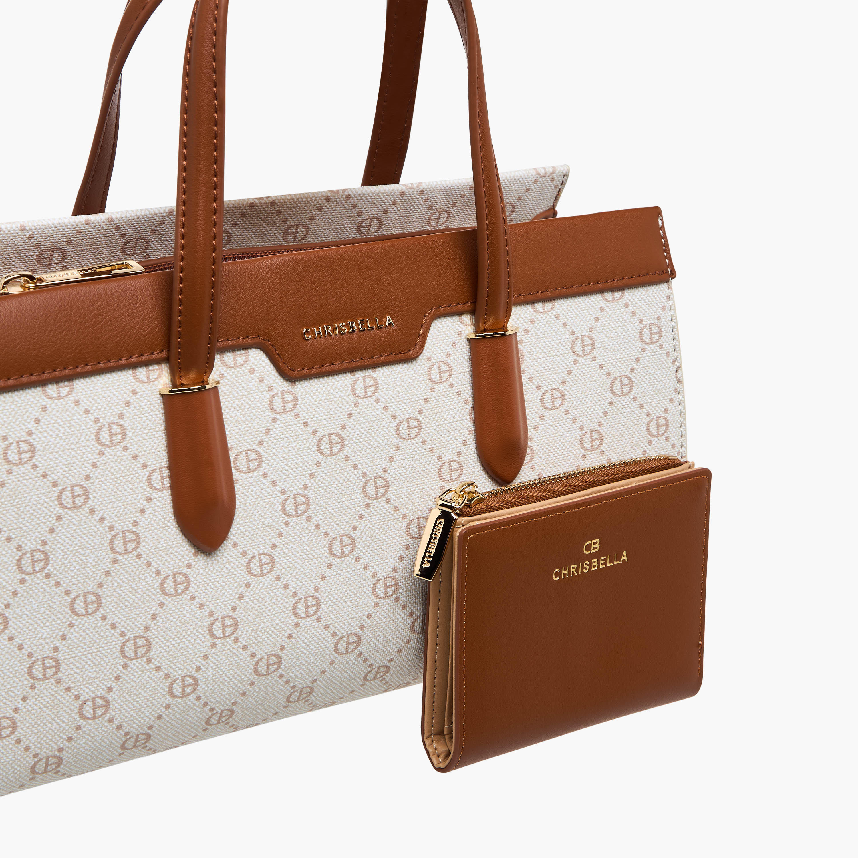Chrisbella Monogram Print Tote Bag with Wallet-women-bagsandwallets-handbags-image-8