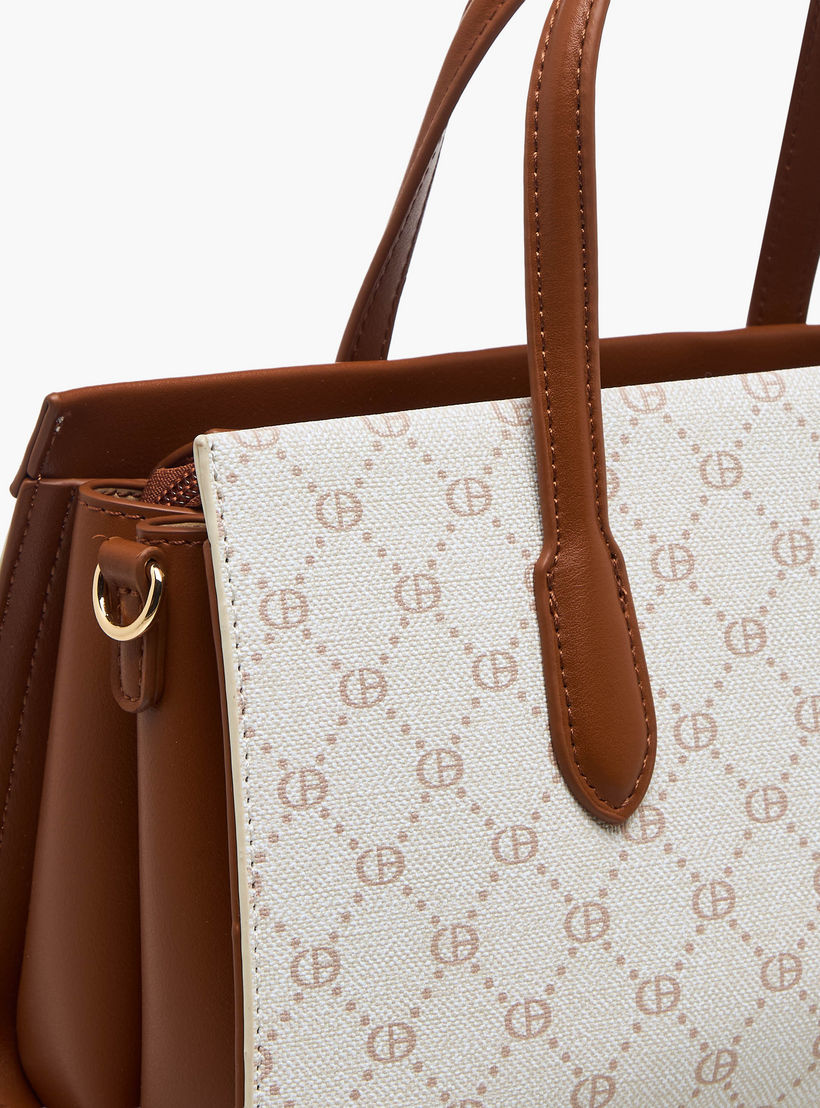 Chrisbella Monogram Print Tote Bag with Wallet-women-bagsandwallets-handbags-image-9