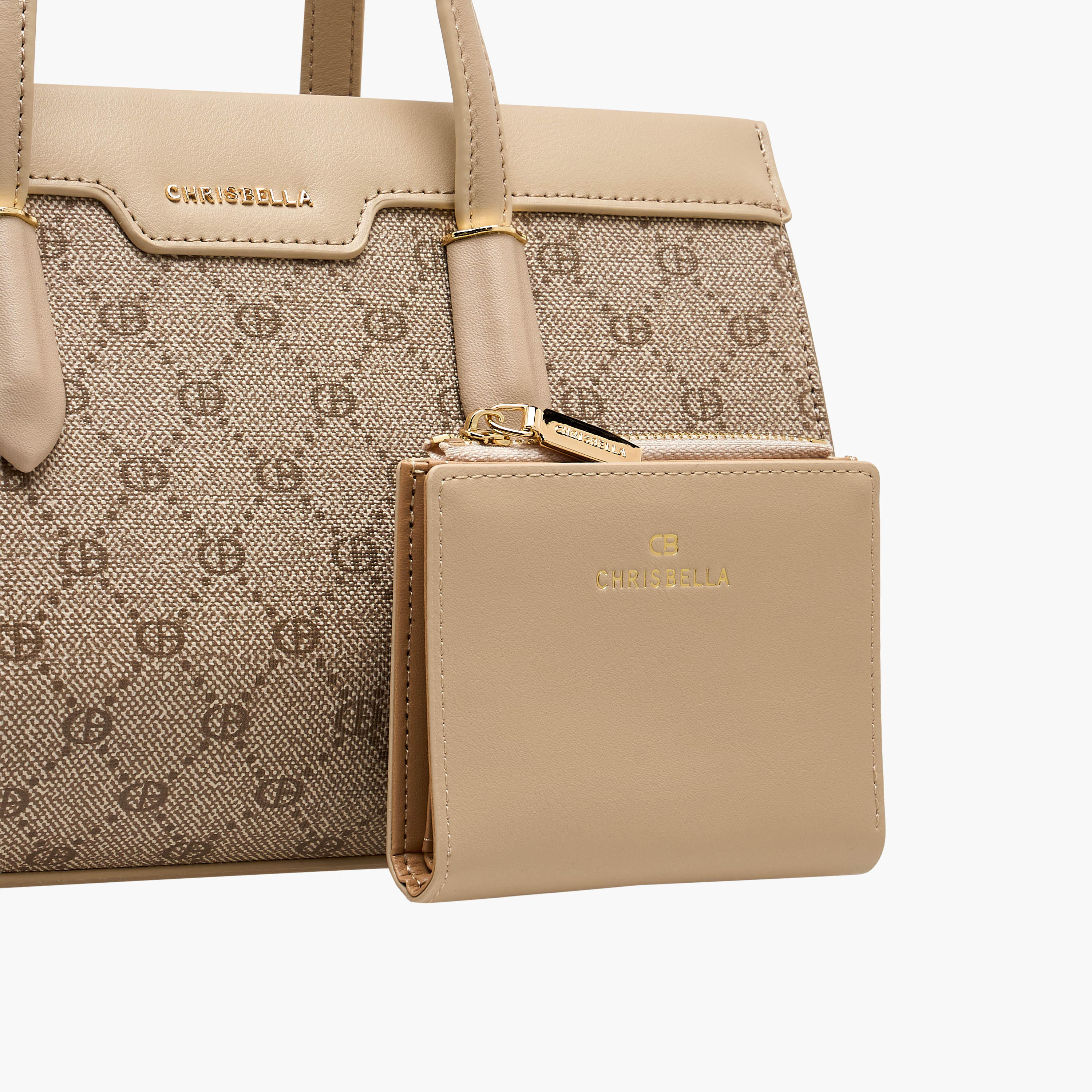 Chrisbella Monogram Print Tote Bag with Wallet-women-bagsandwallets-handbags-image-7
