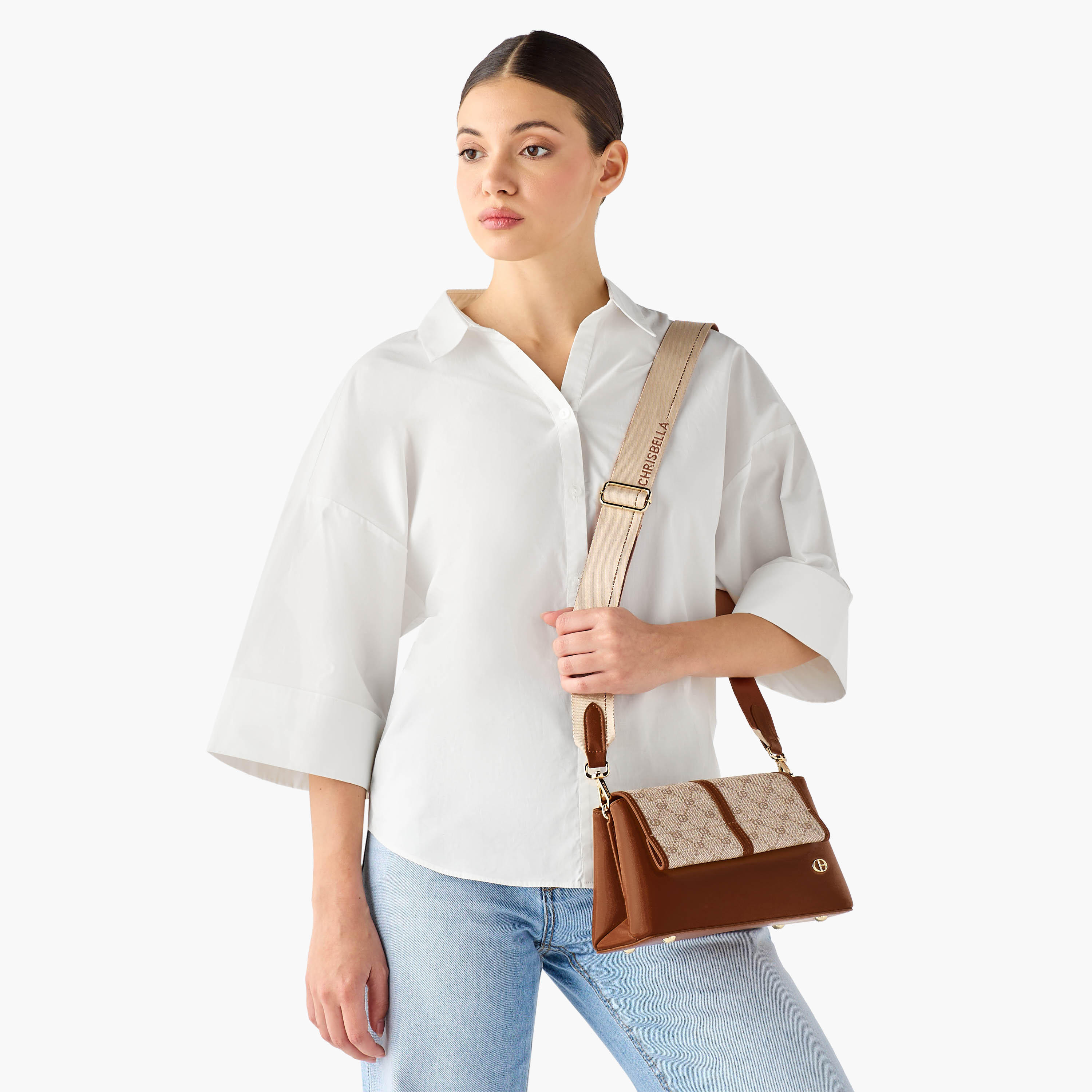 شنطة كروس بودي بطبعات مونوجرام مع محفظة من كريسبيلا-women-bagsandwallets-handbags-image-2