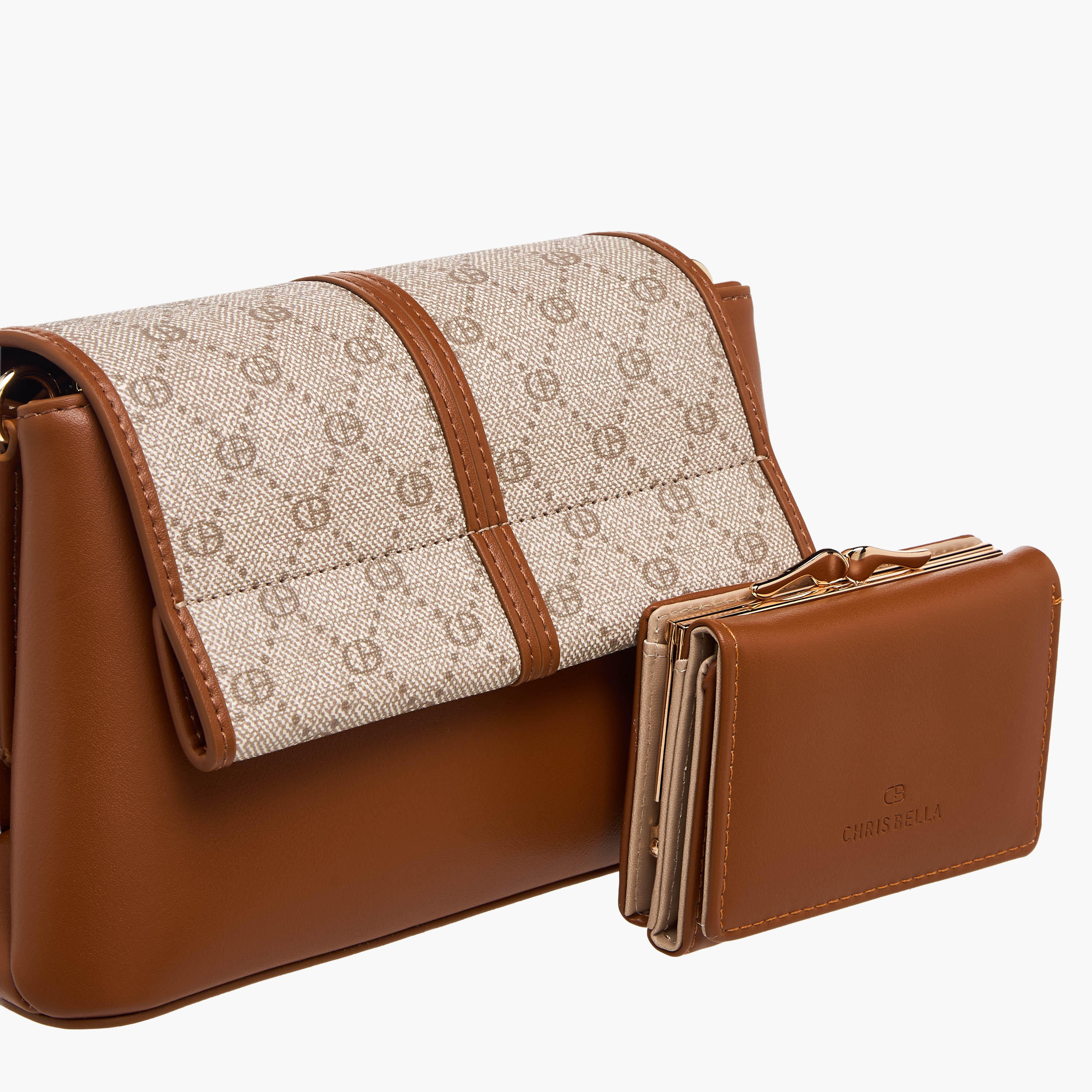شنطة كروس بودي بطبعات مونوجرام مع محفظة من كريسبيلا-women-bagsandwallets-handbags-image-6