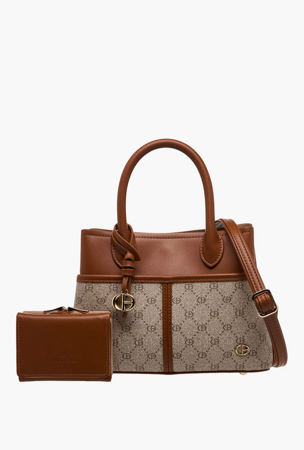Chrisbella Monogram Print Tote Bag with Wallet-women-image-1