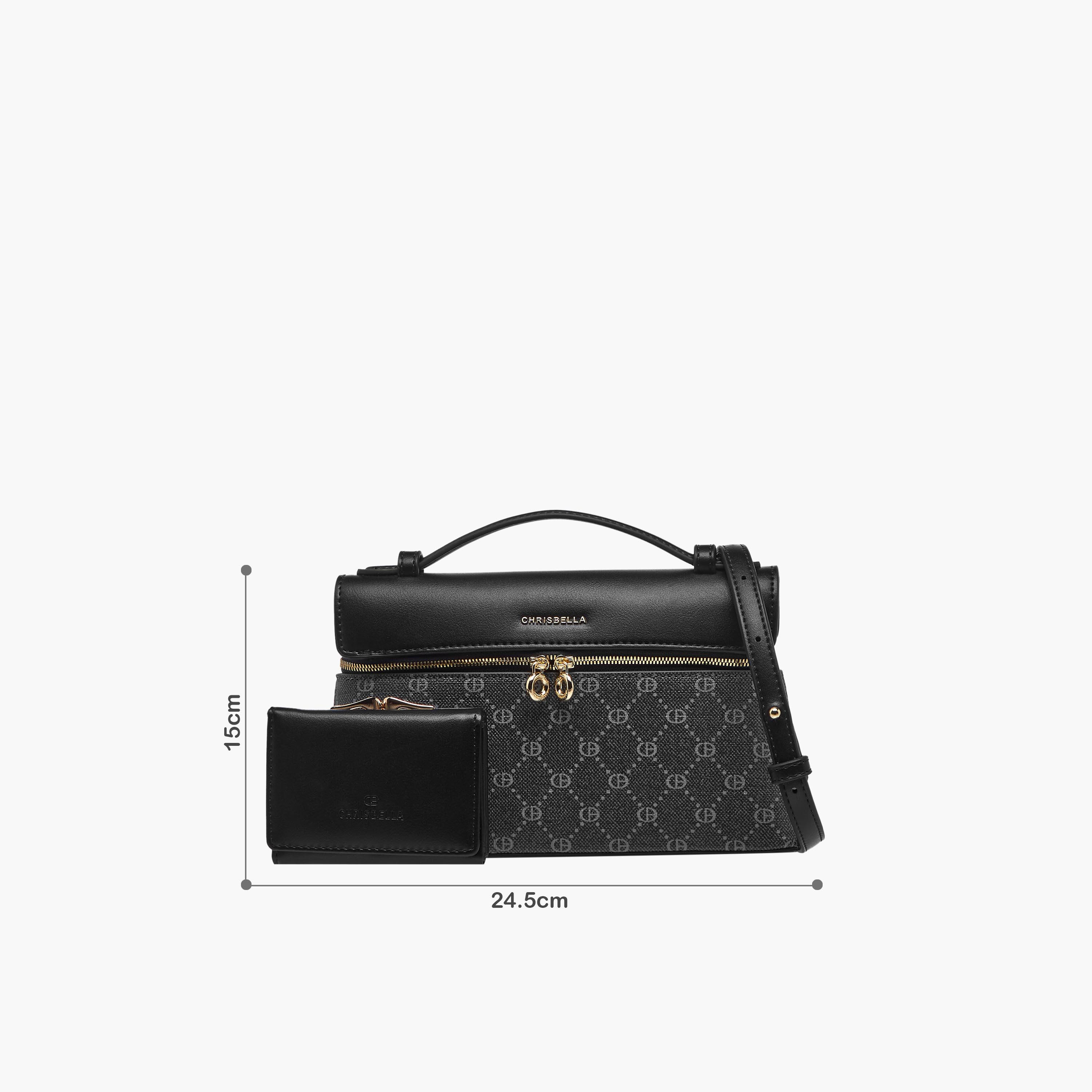 شنطة كروس بودي بطبعات مونوجرام مع محفظة من كريسبيلا-women-bagsandwallets-handbags-image-2