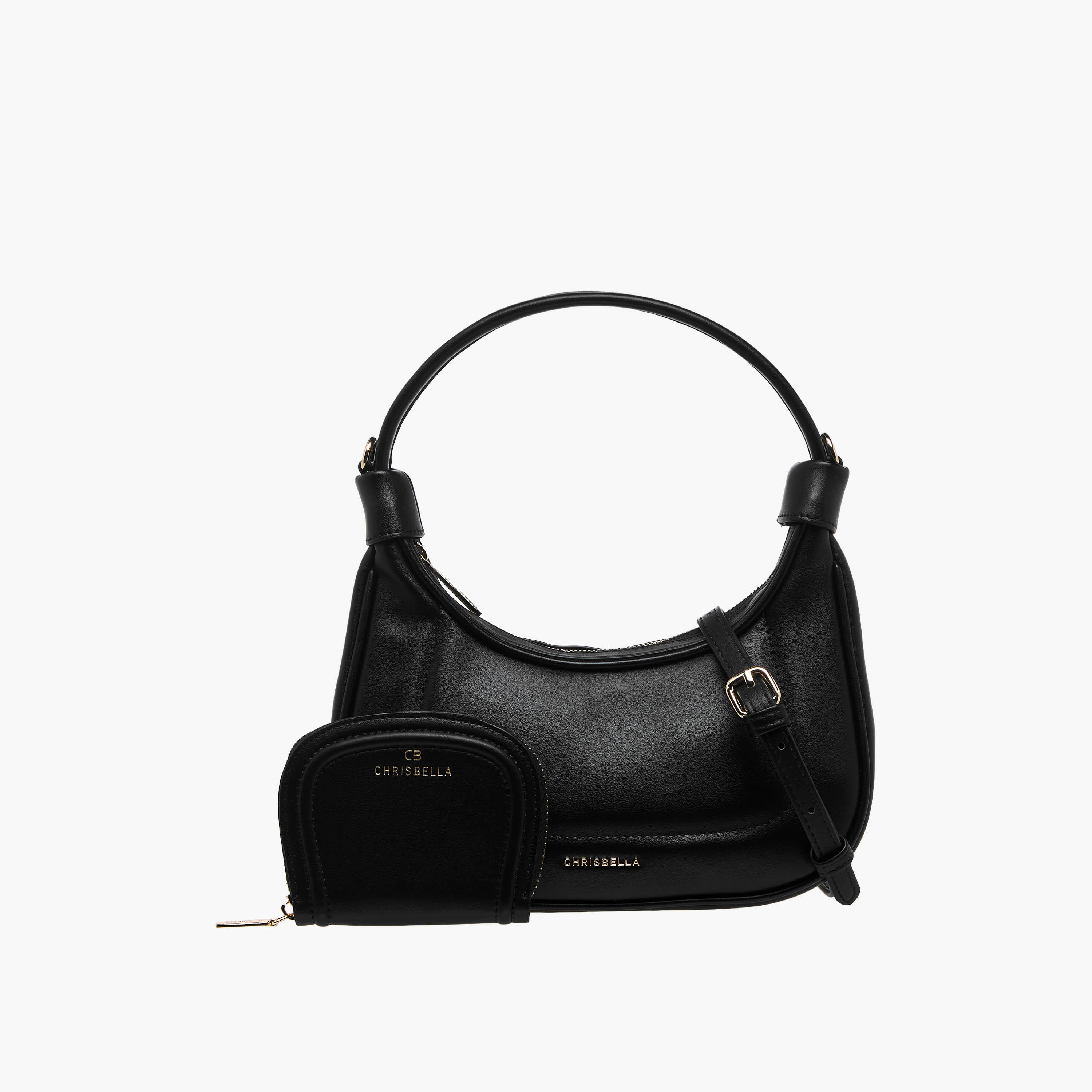 شنطة باجيت بلون سادة مع محفظة من كريسبيلا-women-bagsandwallets-handbags-image-1