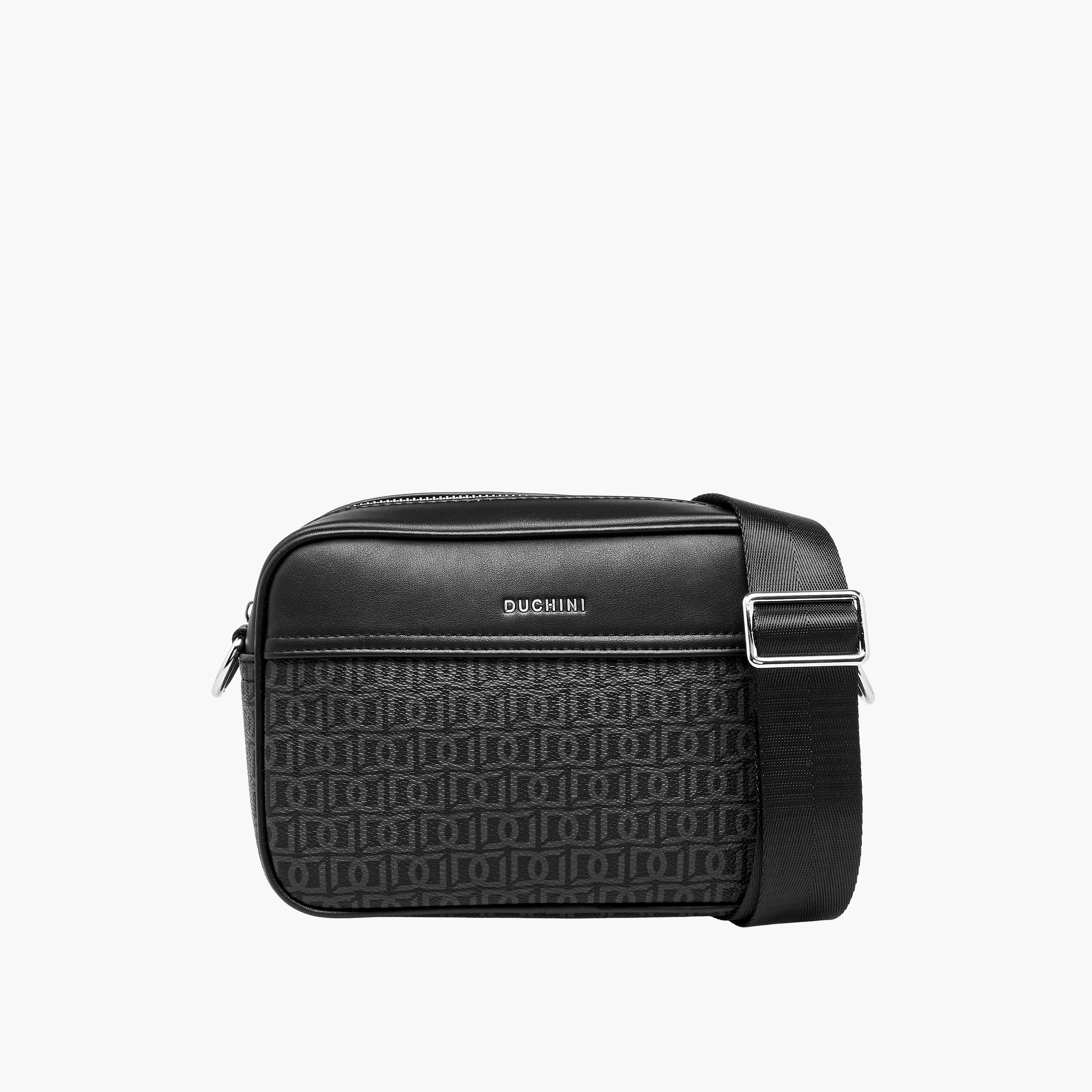 Duchini Men Monogram Print Crossbody Bag-men-bags-image-1