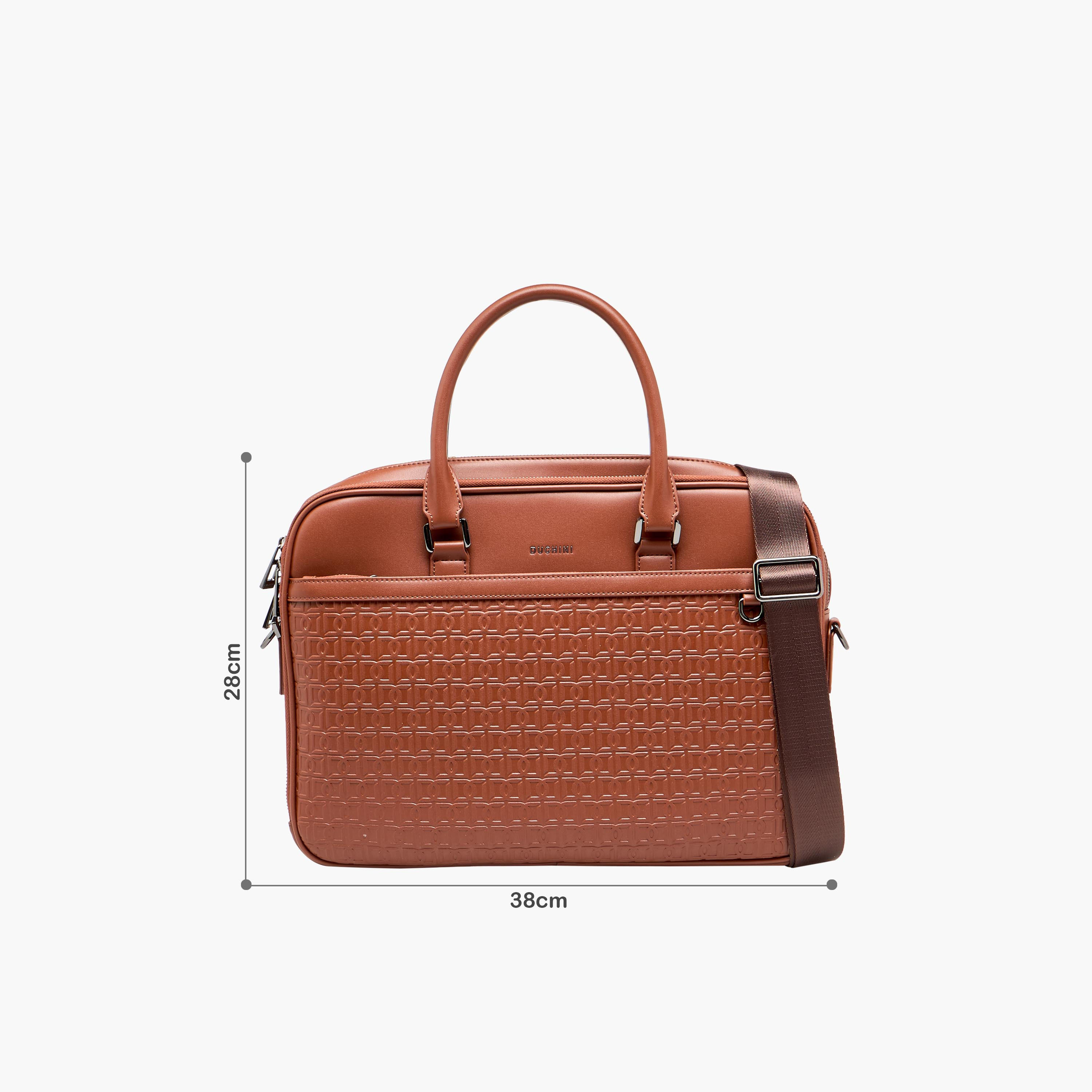 Duchini Men Monogram Laptop Bag-men-bags-image-2