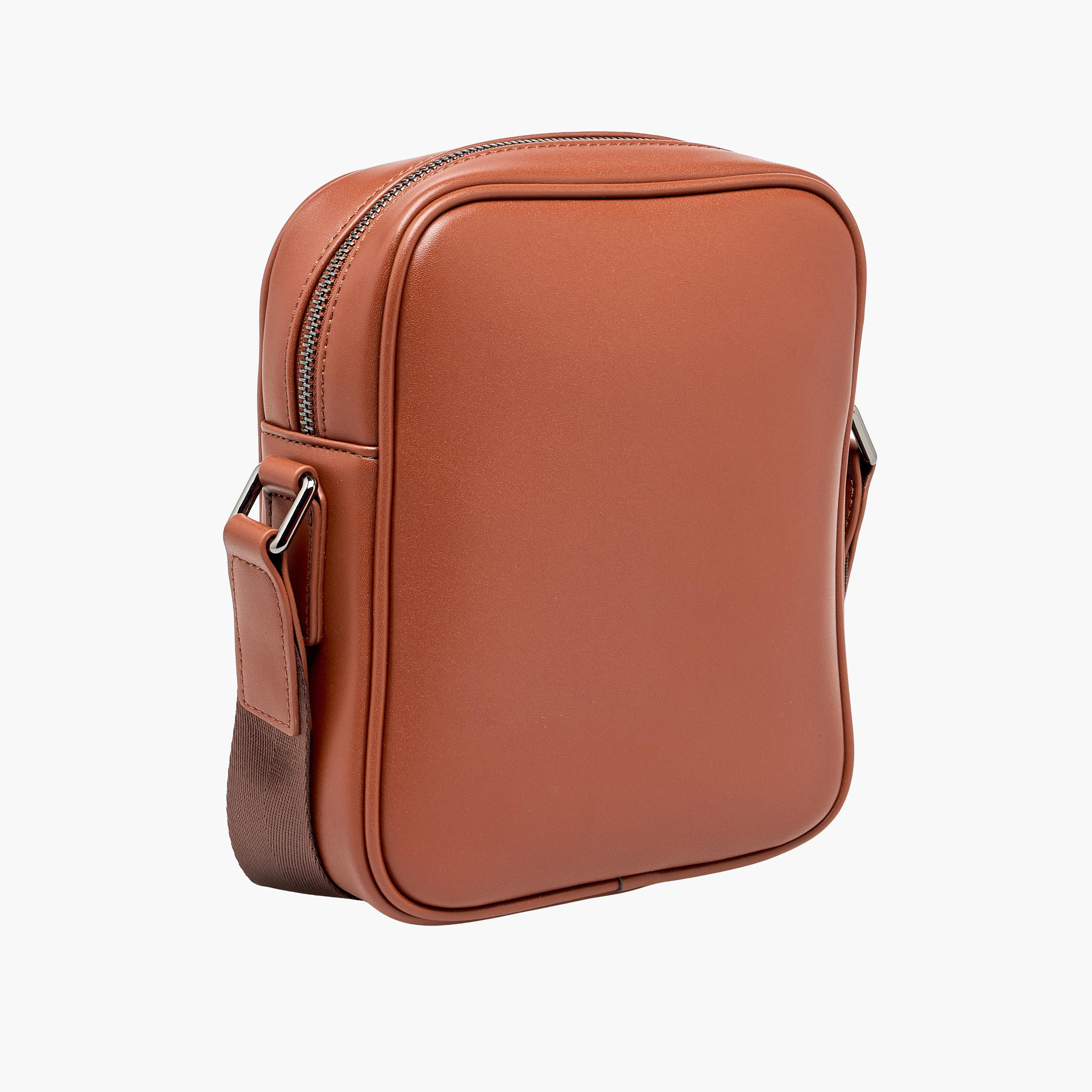 Duchini Men Monogram Textured Crossbody Bag-men-bags-image-4