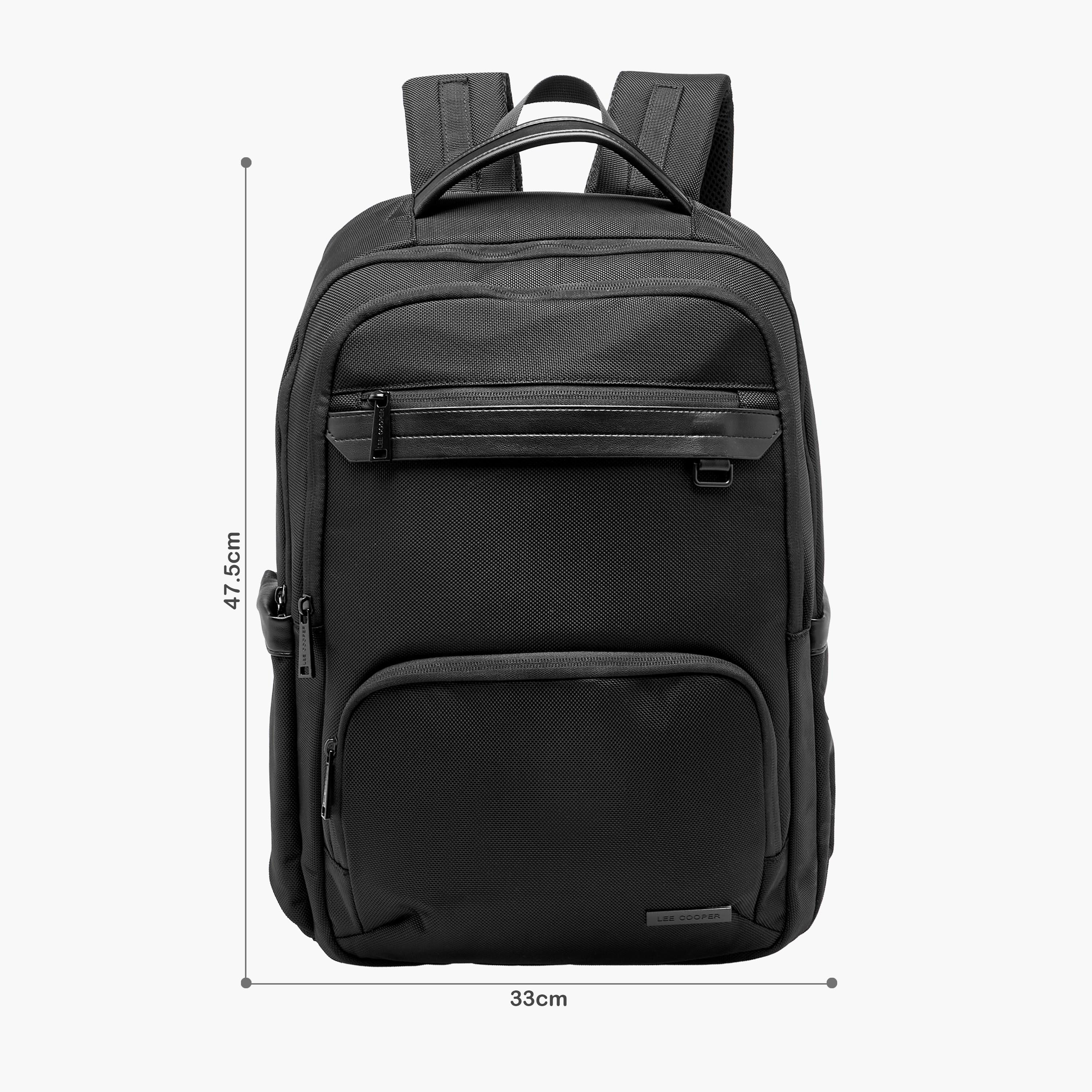 Lee Cooper Textured Backpack with Adjustable Shoulder Straps-women-bagsandwallets-backpacks-image-2