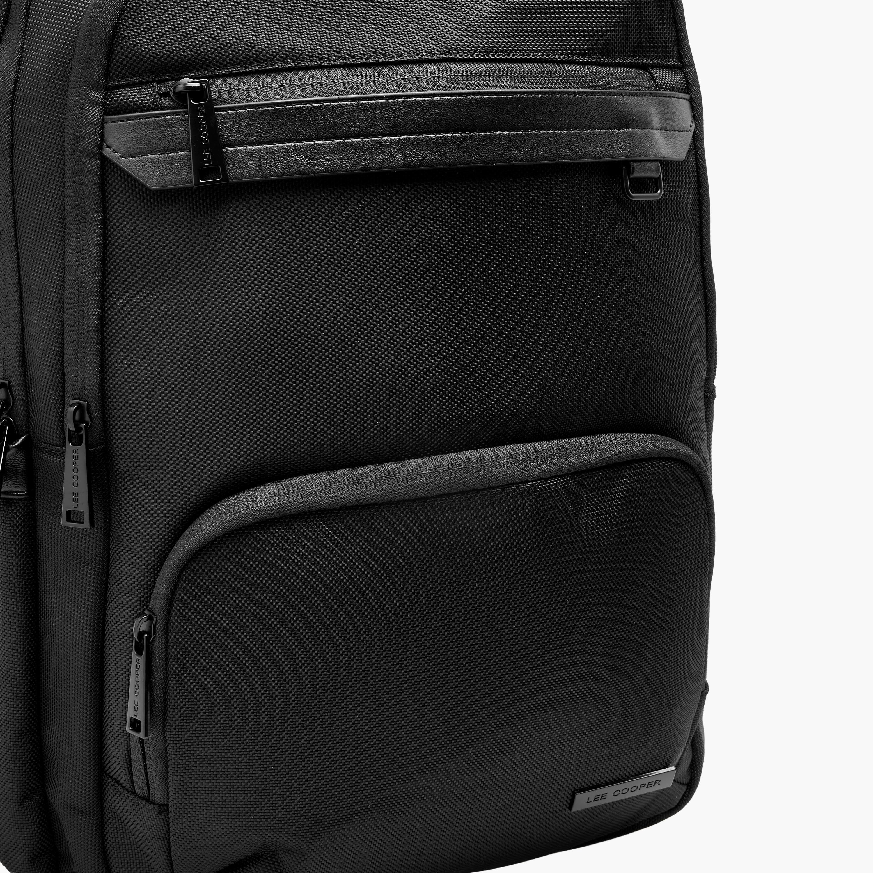 Lee Cooper Textured Backpack with Adjustable Shoulder Straps-women-bagsandwallets-backpacks-image-7