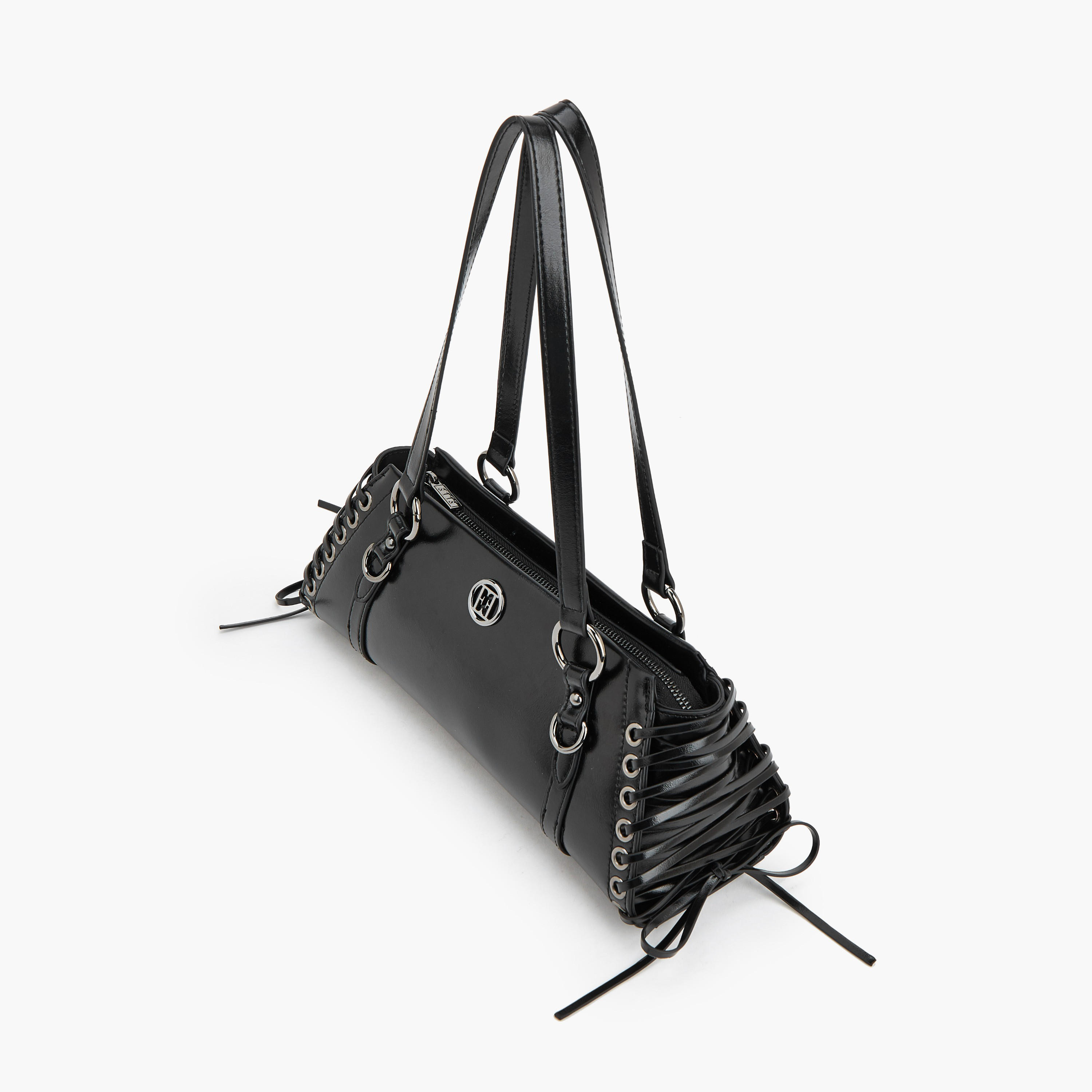 Elle Lace Detail Shoulder Bag with Double Handle-women-bagsandwallets-handbags-image-6
