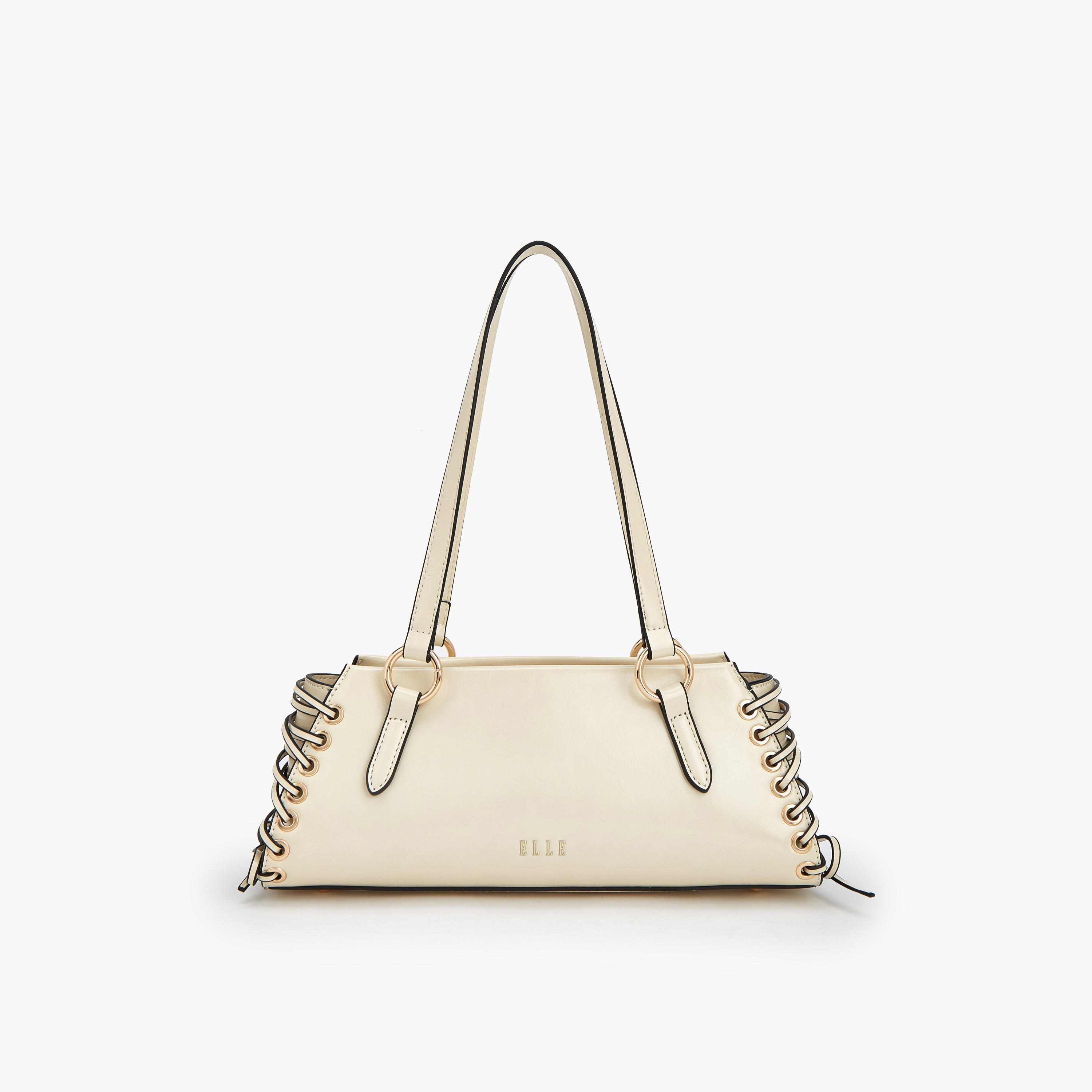 Elle Lace Detail Shoulder Bag with Double Handle-women-bagsandwallets-handbags-image-4