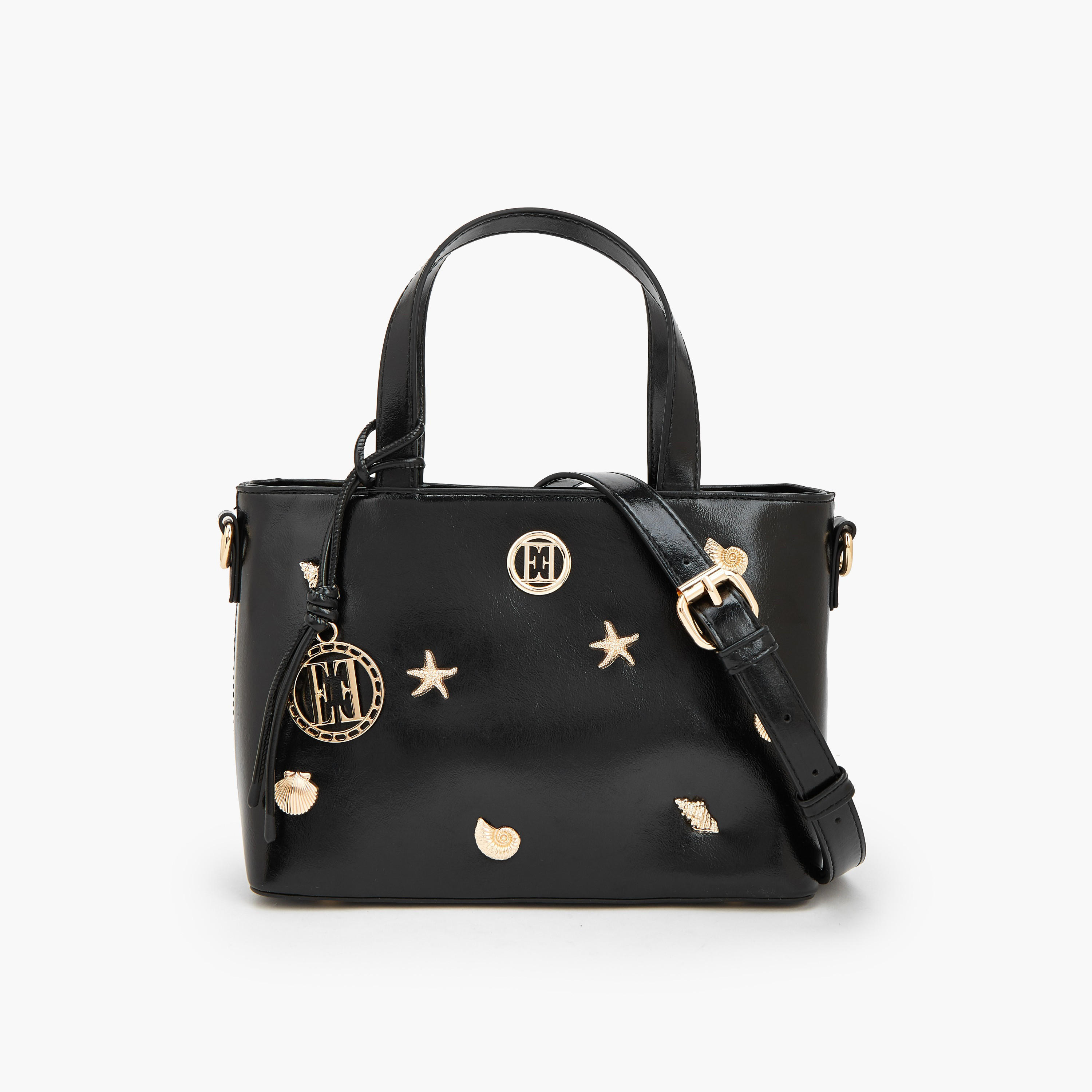 Elle Embellished Tote Bag with Double Handle-women-bagsandwallets-handbags-image-1