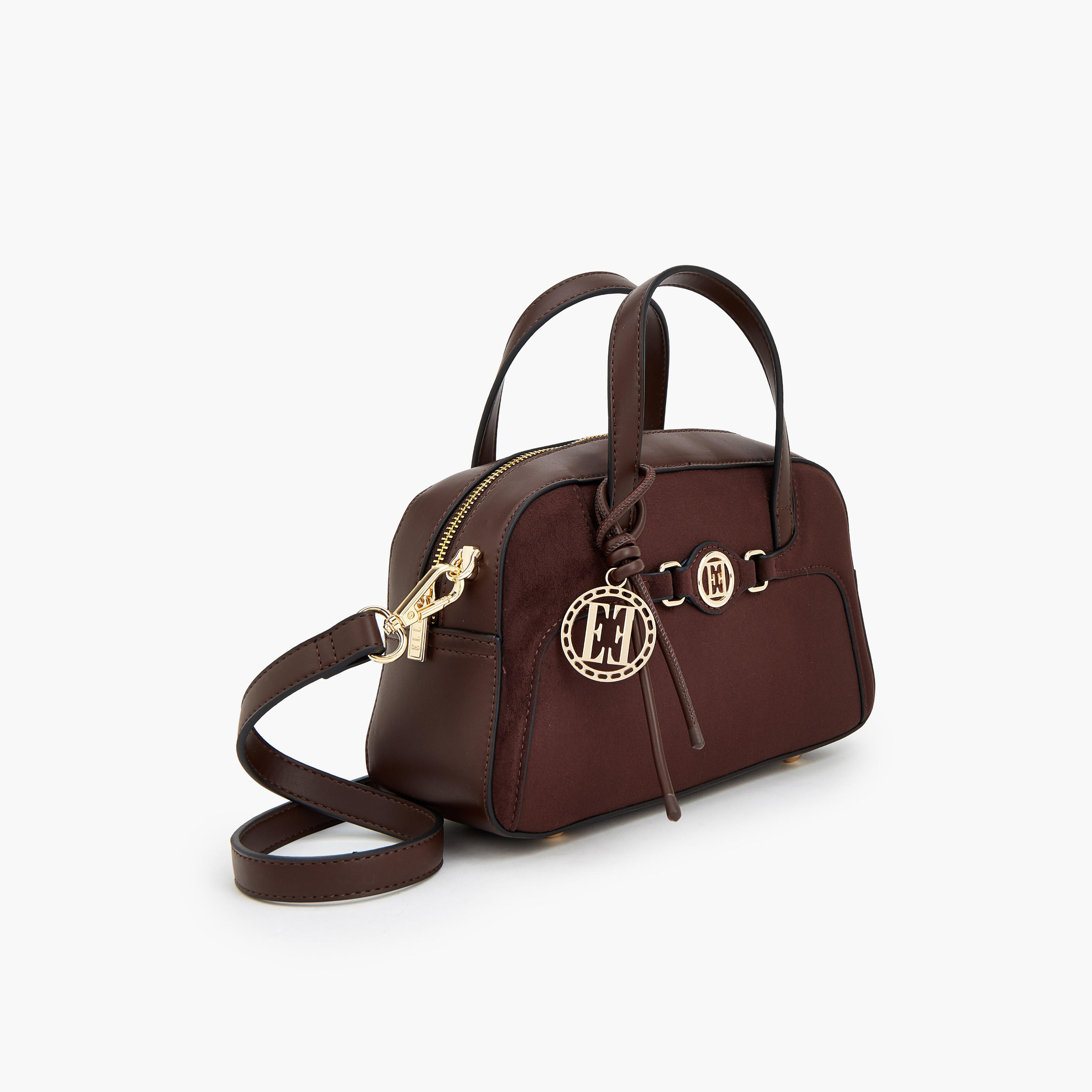 Elle Textured Tote Bag with Detachable Strap-women-bagsandwallets-handbags-image-3