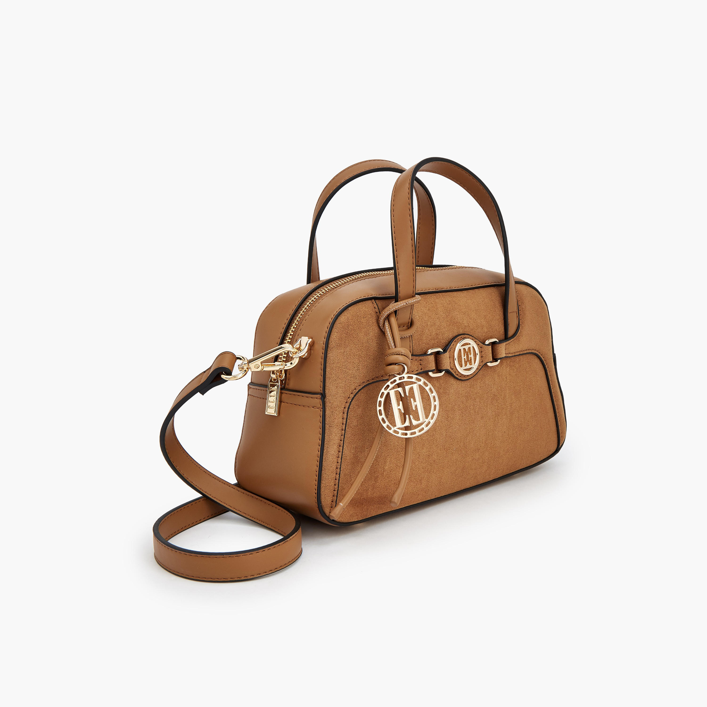 Elle Textured Tote Bag with Detachable Strap-women-bagsandwallets-handbags-image-4