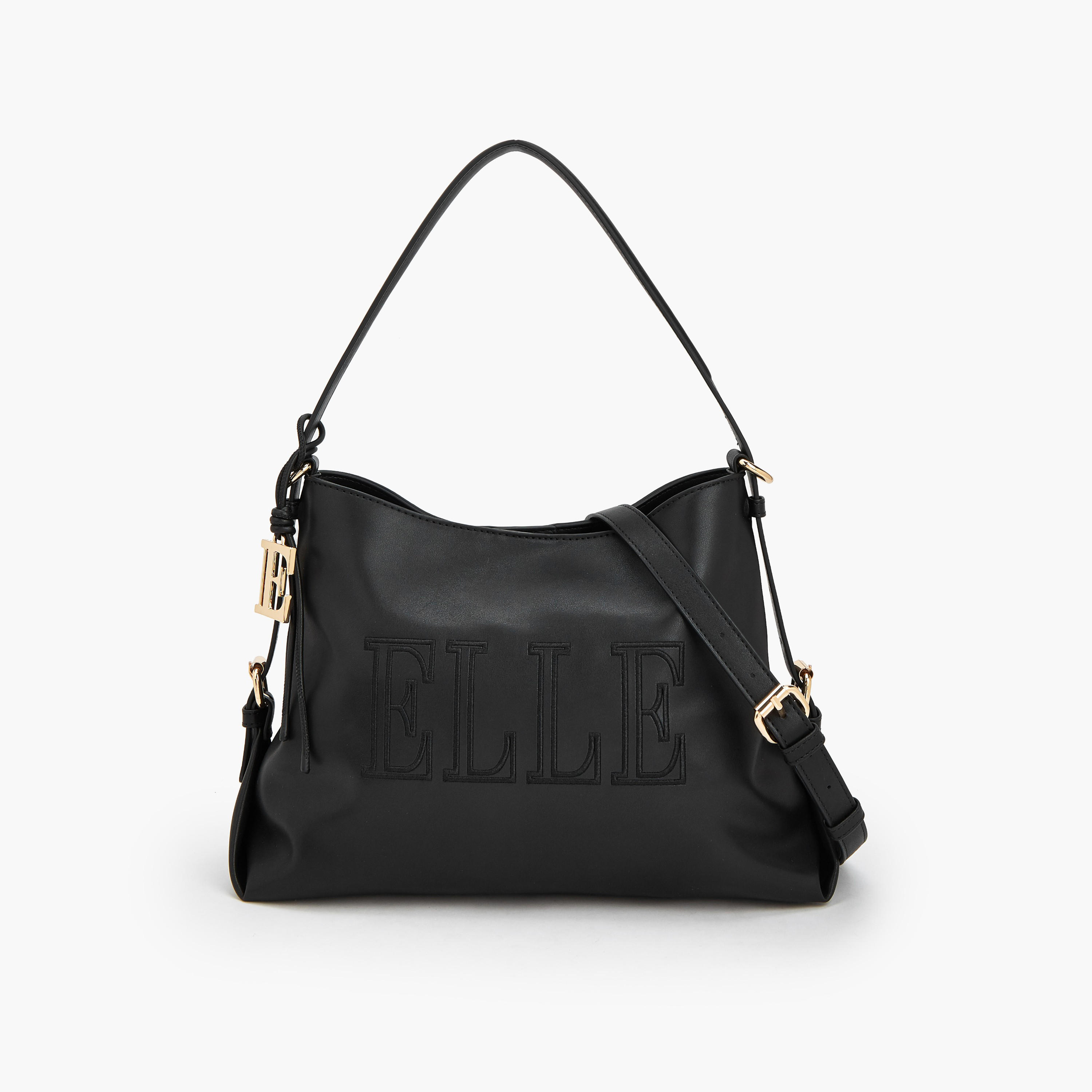 Elle Solid Shoulder Bag with Detachable Strap-women-bagsandwallets-handbags-image-1