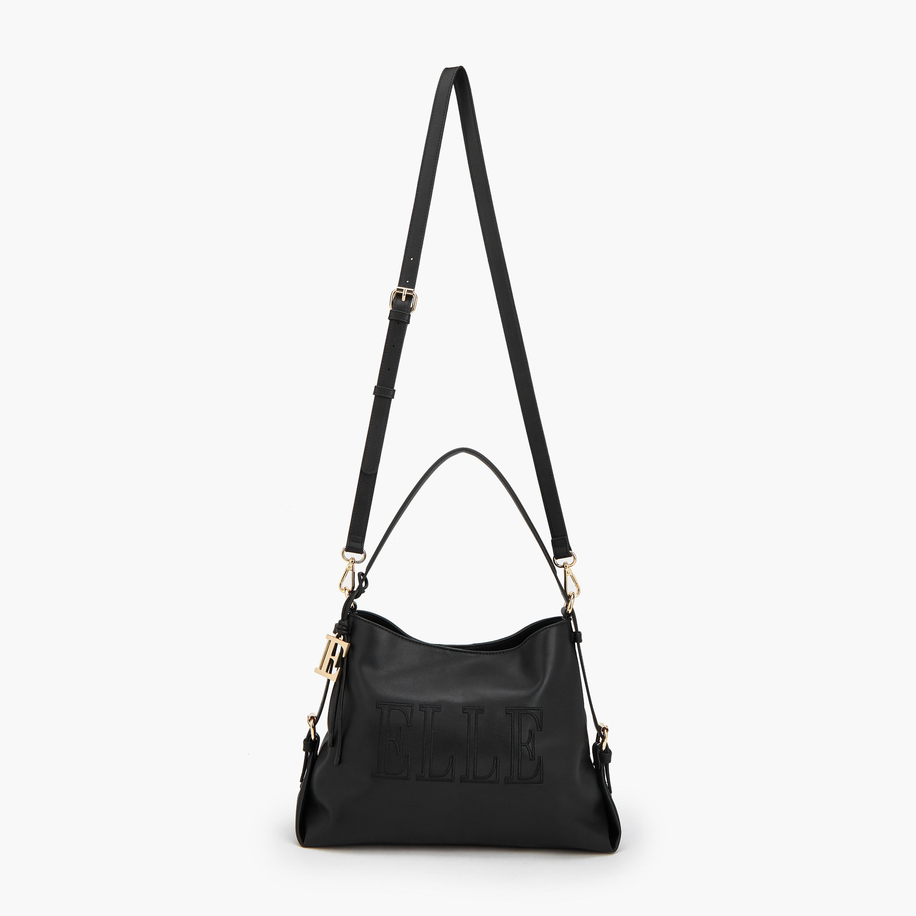 Elle Solid Shoulder Bag with Detachable Strap-women-bagsandwallets-handbags-image-2