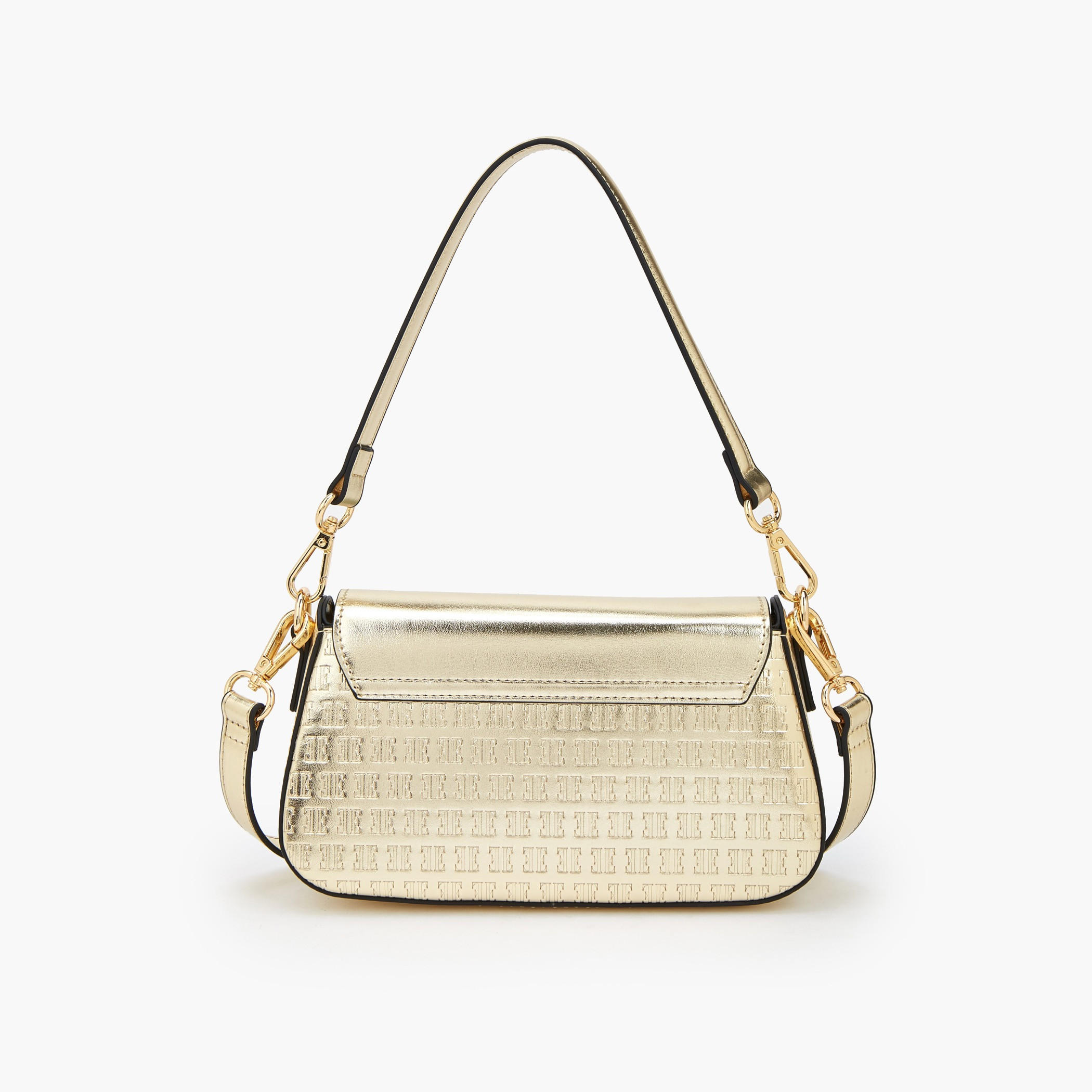 شنطة كتف بنقوش مونوجرام وحزام قابل للتعديل من إيل-women-bagsandwallets-handbags-image-5
