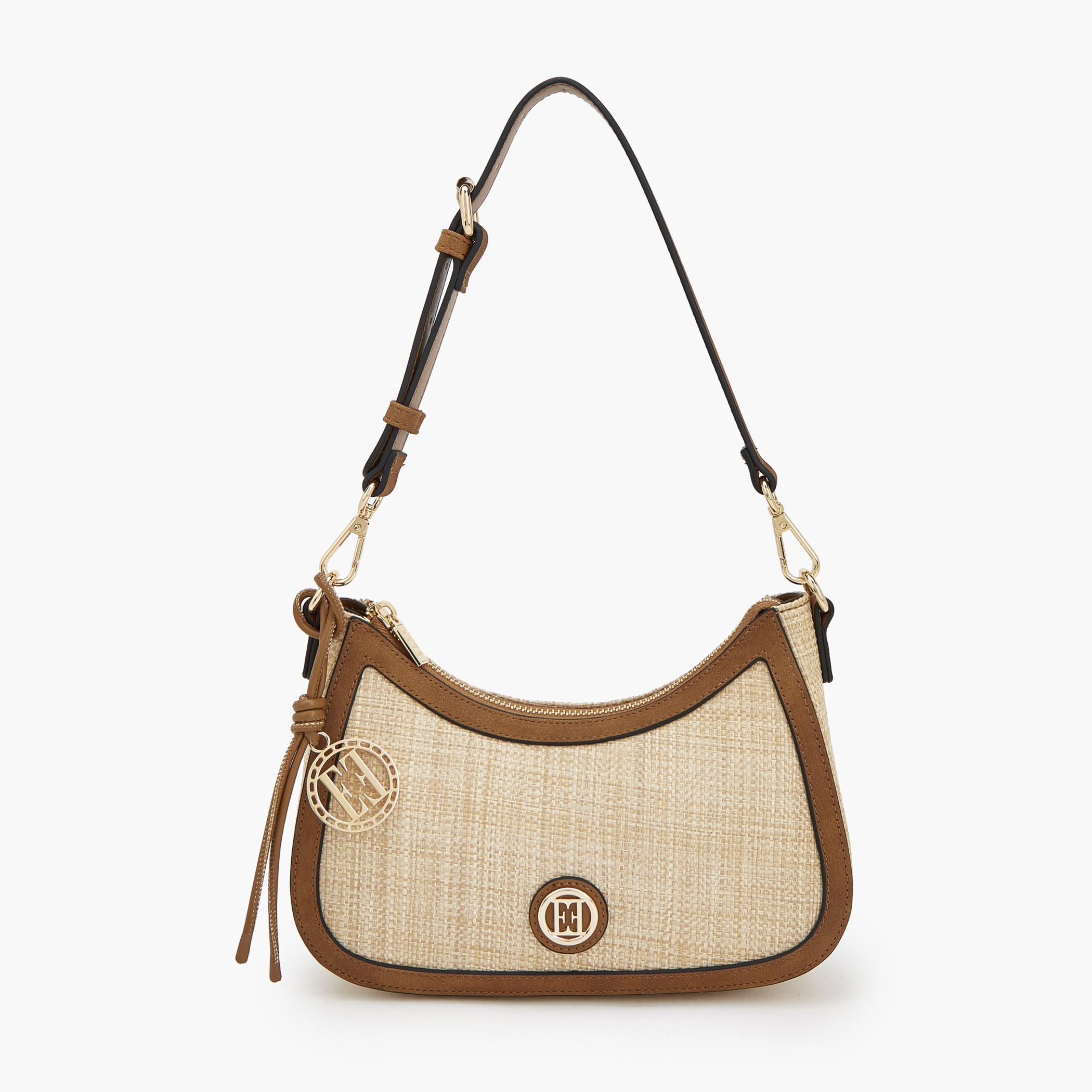 شنطة كتف بارزة الملمس مع حزام قابل للفصل من إيل-women-bagsandwallets-handbags-image-1