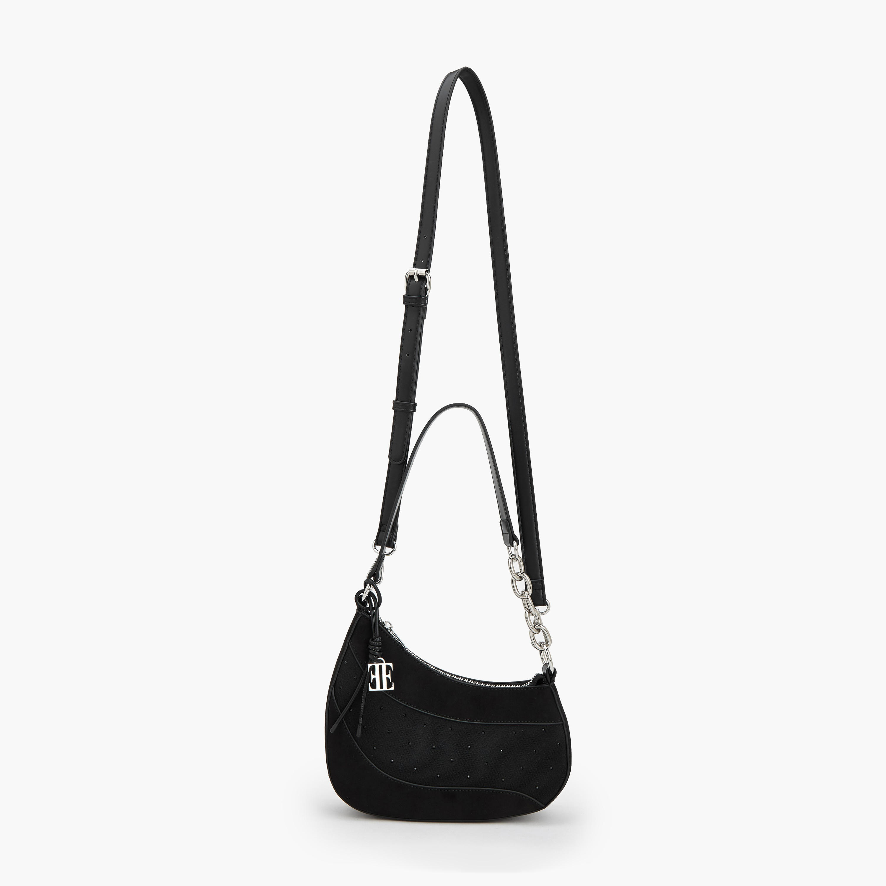 Elle Panelled Shoulder Bag with Detachable Strap-women-bagsandwallets-handbags-image-2