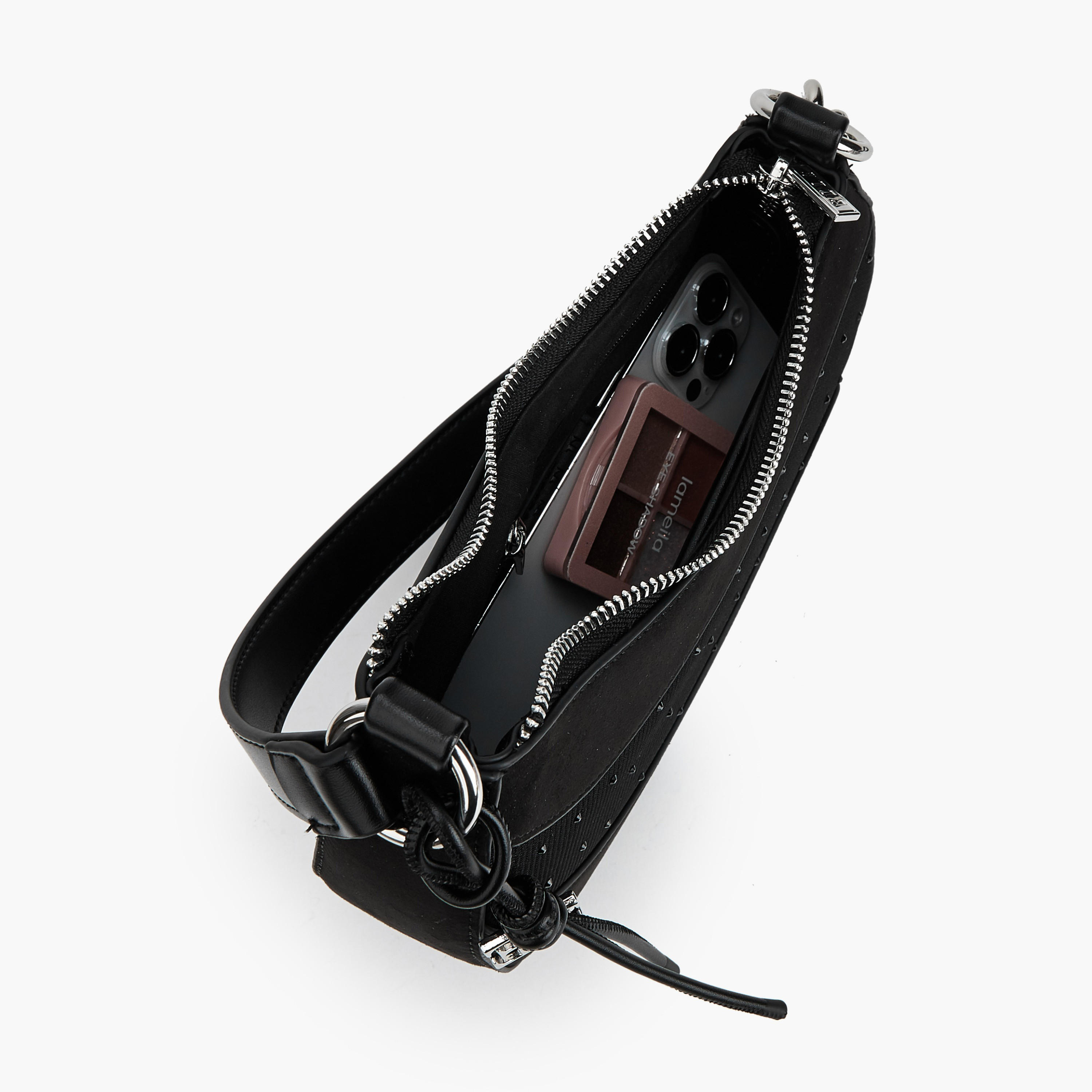 Elle Panelled Shoulder Bag with Detachable Strap-women-bagsandwallets-handbags-image-7