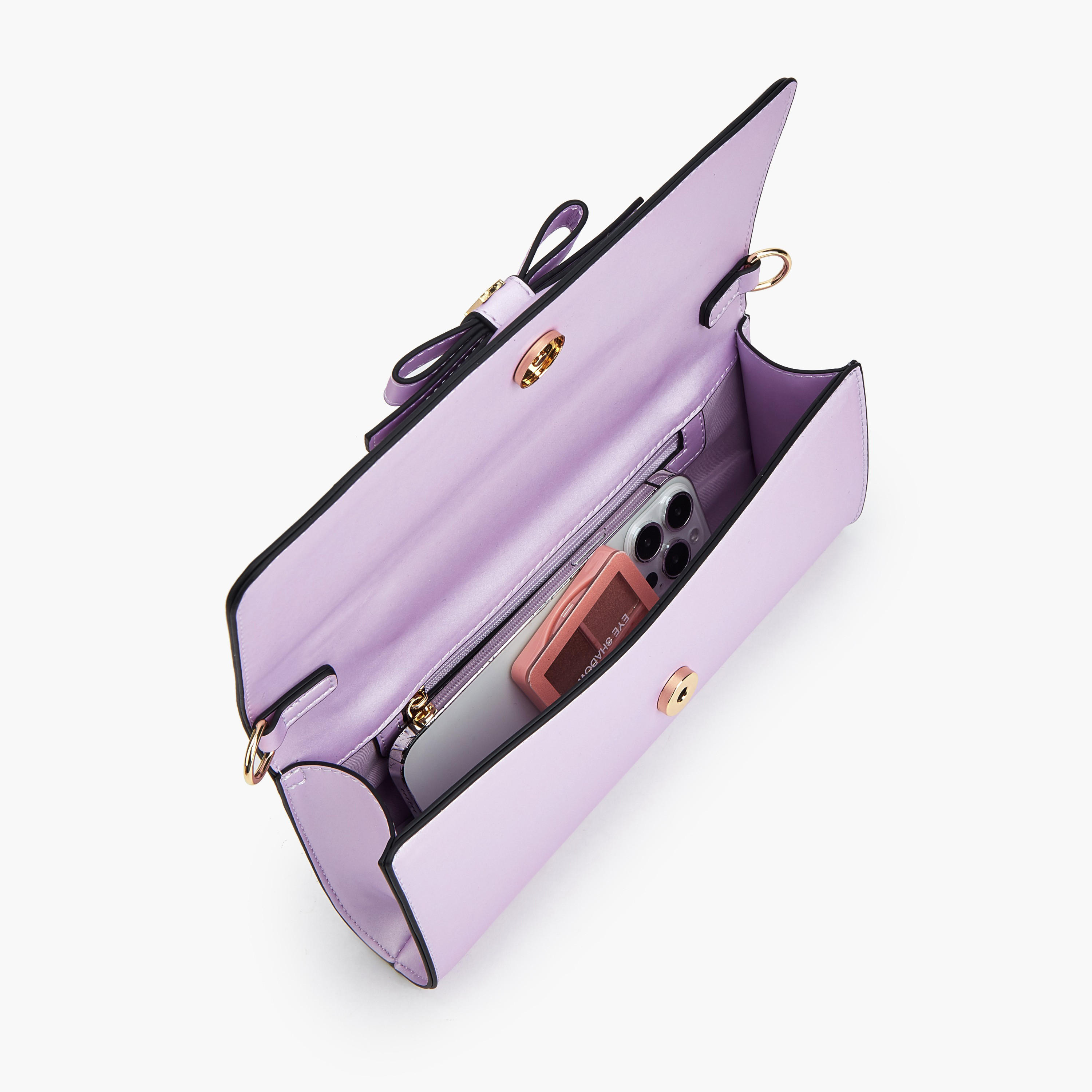 Elle Bow Detail Crossbody Bag with Chain Strap-women-bagsandwallets-handbags-image-7