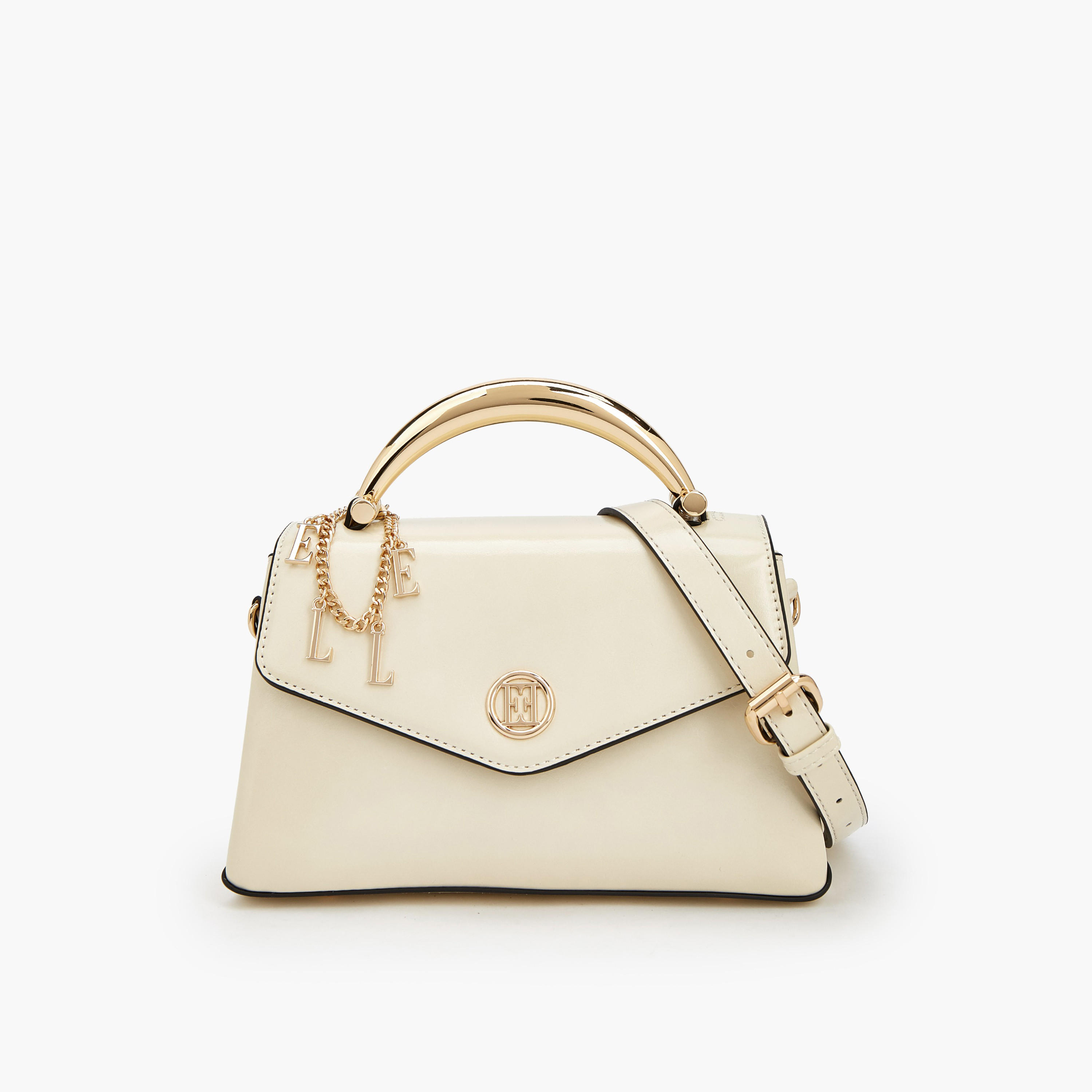 Elle Charm Detail Satchel Bag with Handle-women-bagsandwallets-handbags-image-1