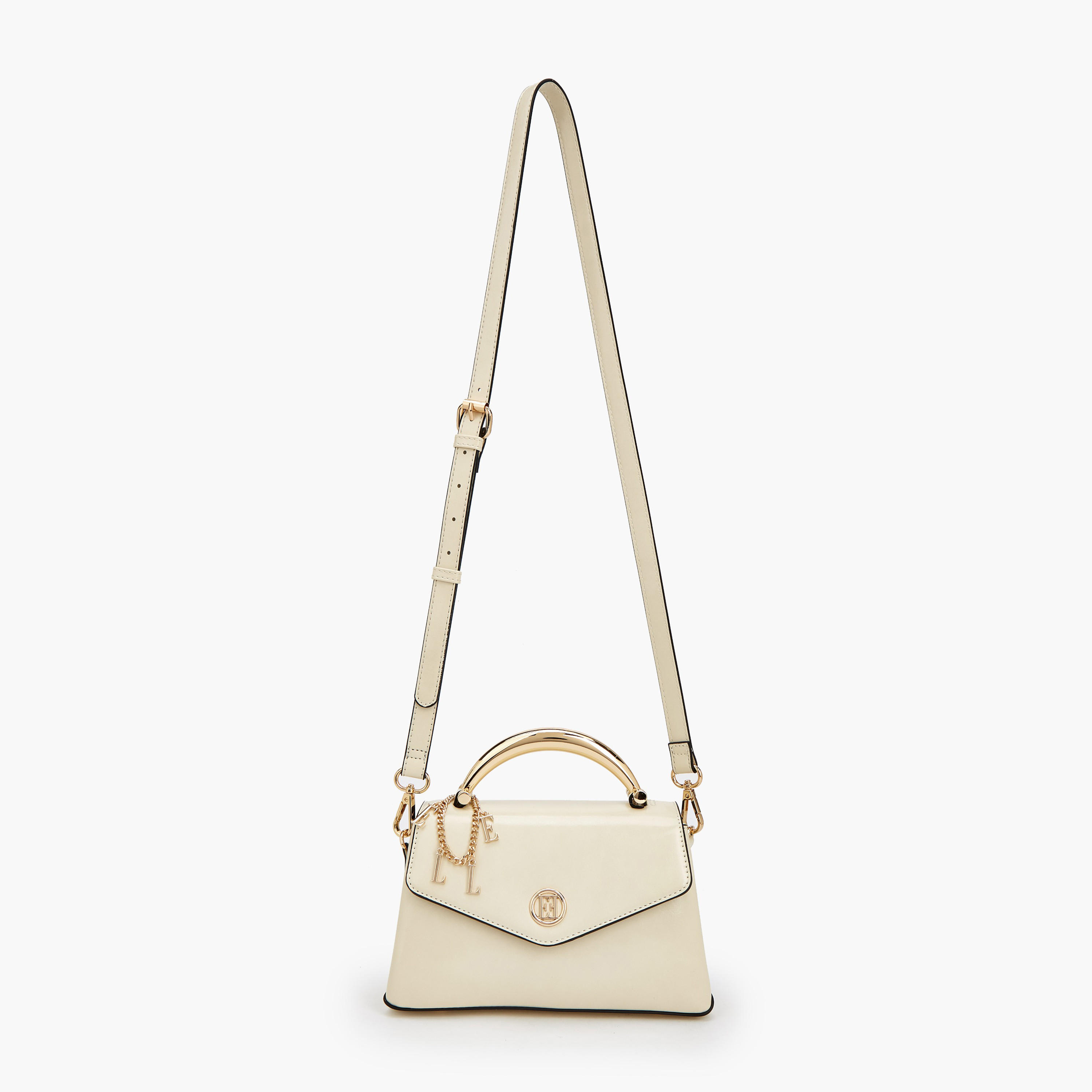Elle Charm Detail Satchel Bag with Handle-women-bagsandwallets-handbags-image-2