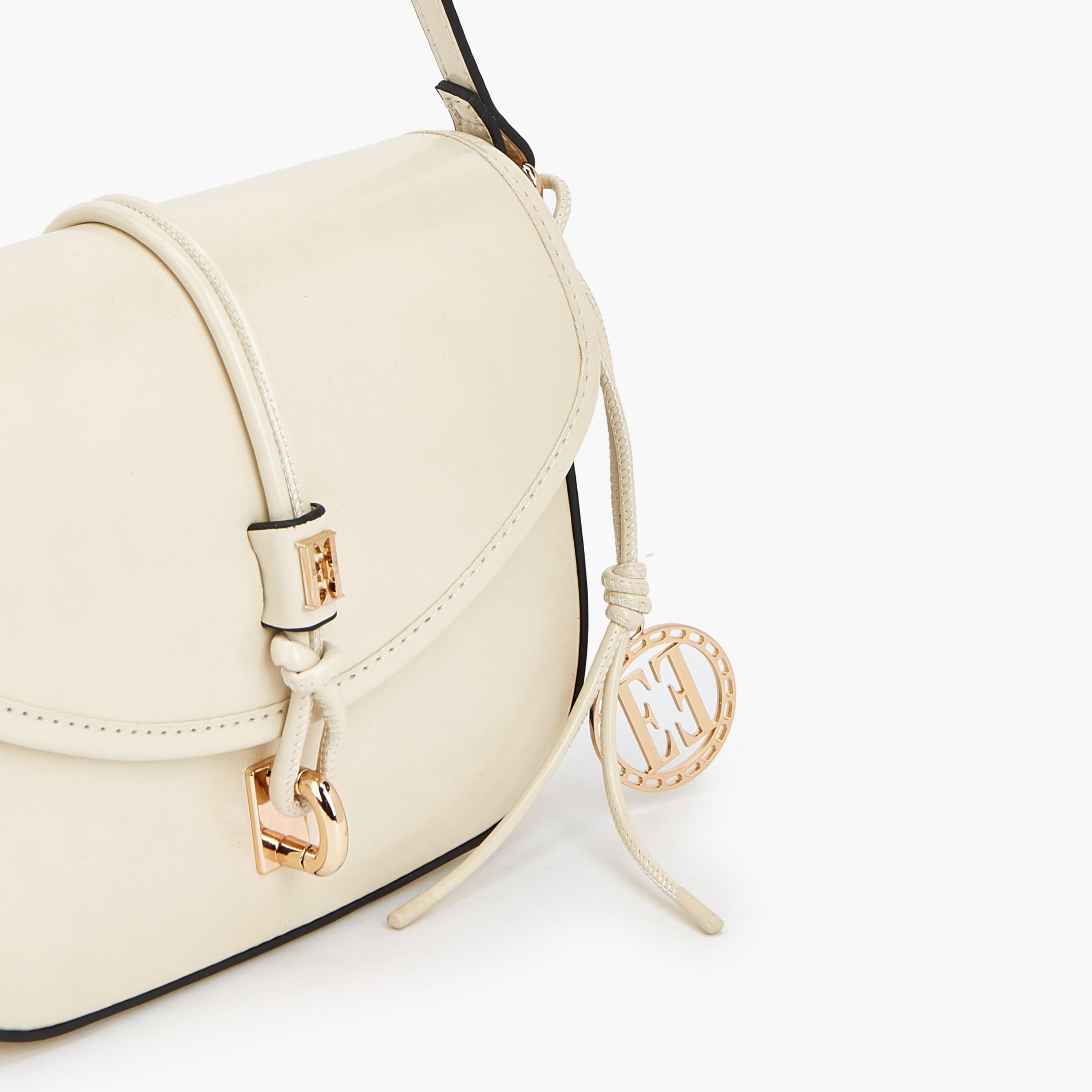 Elle Textured Solid Crossbody Bag with Twist Lock Closure-women-bagsandwallets-handbags-image-4