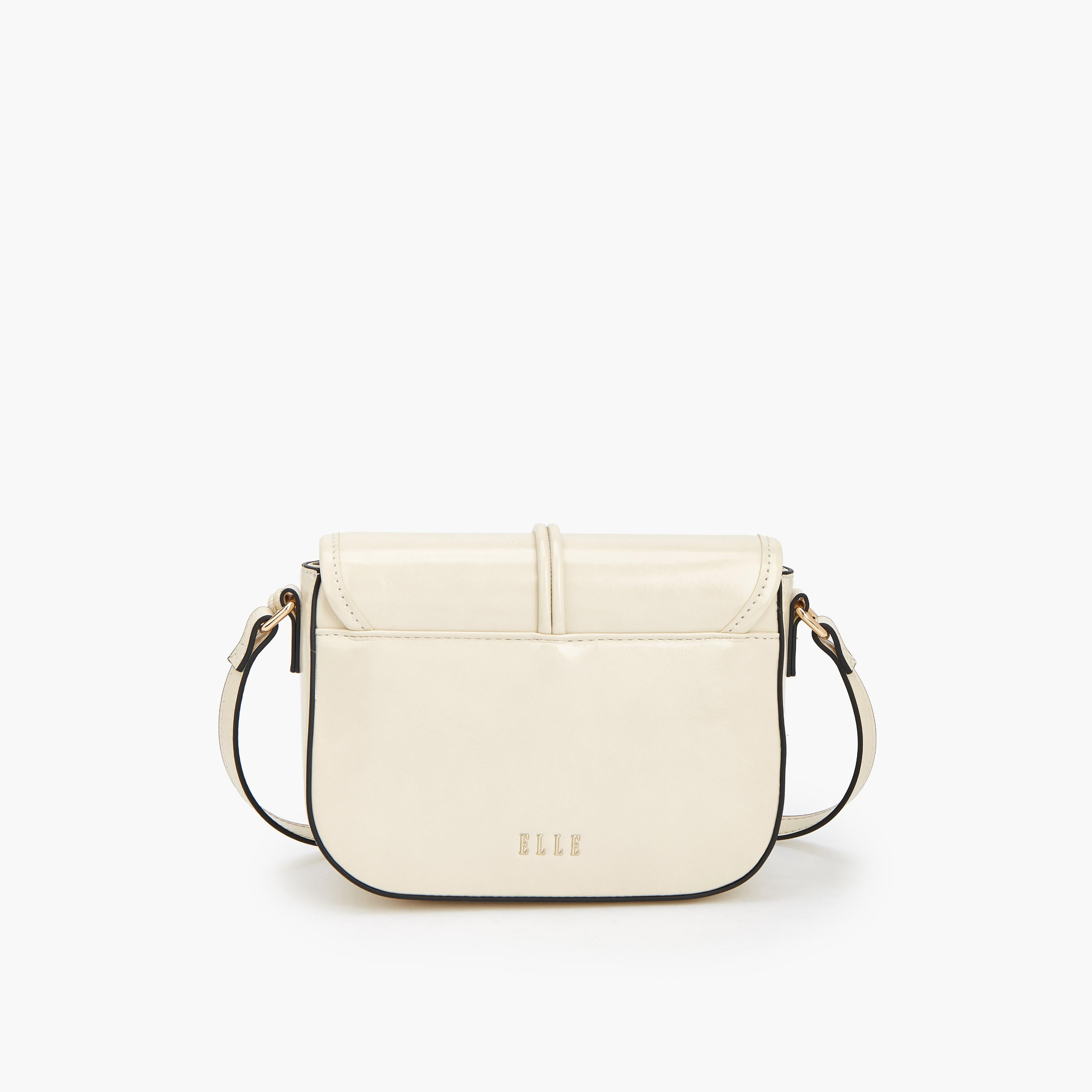 Elle Textured Solid Crossbody Bag with Twist Lock Closure-women-bagsandwallets-handbags-image-6