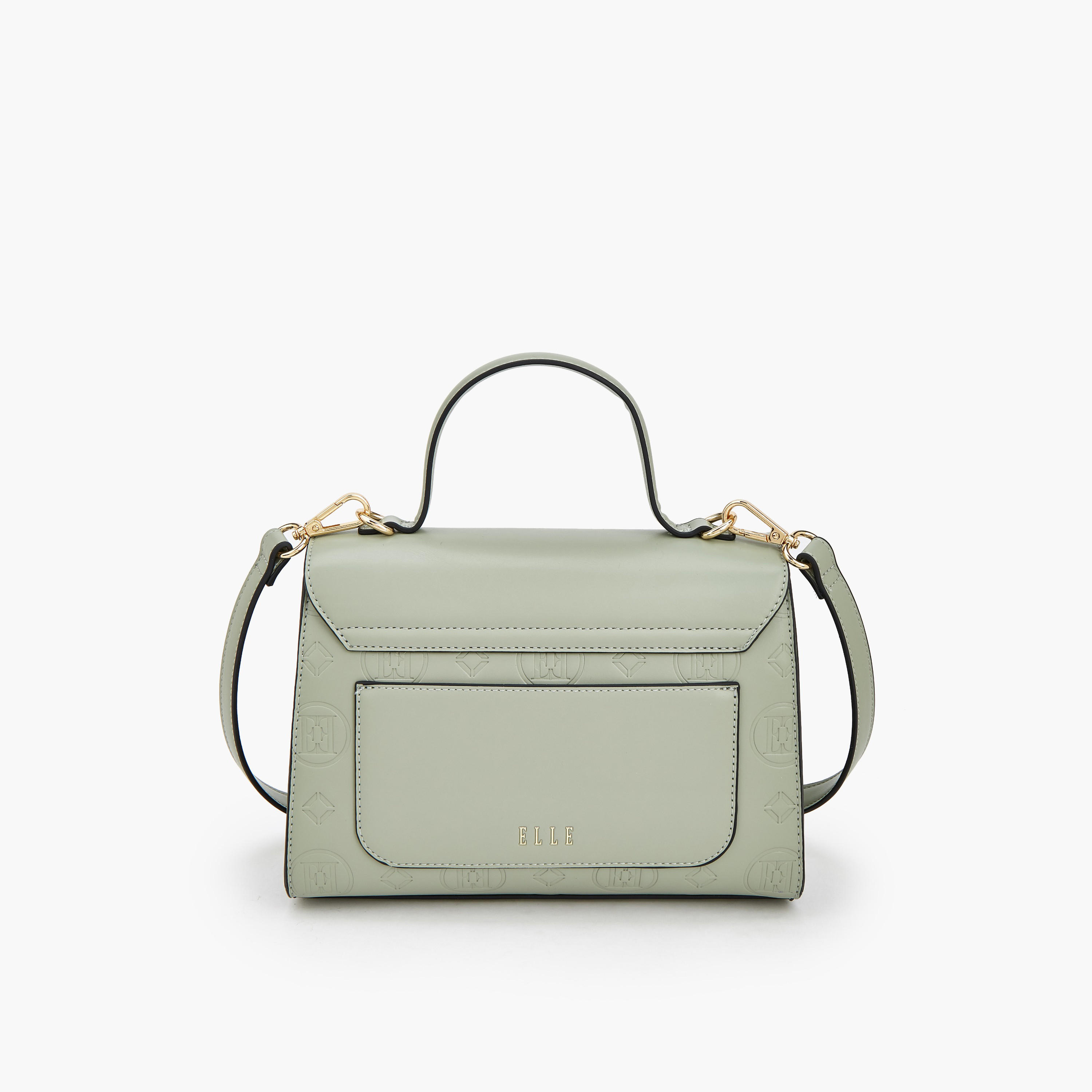Elle Monogram Embossed Satchel Bag with Detachable Strap-women-bagsandwallets-handbags-image-5