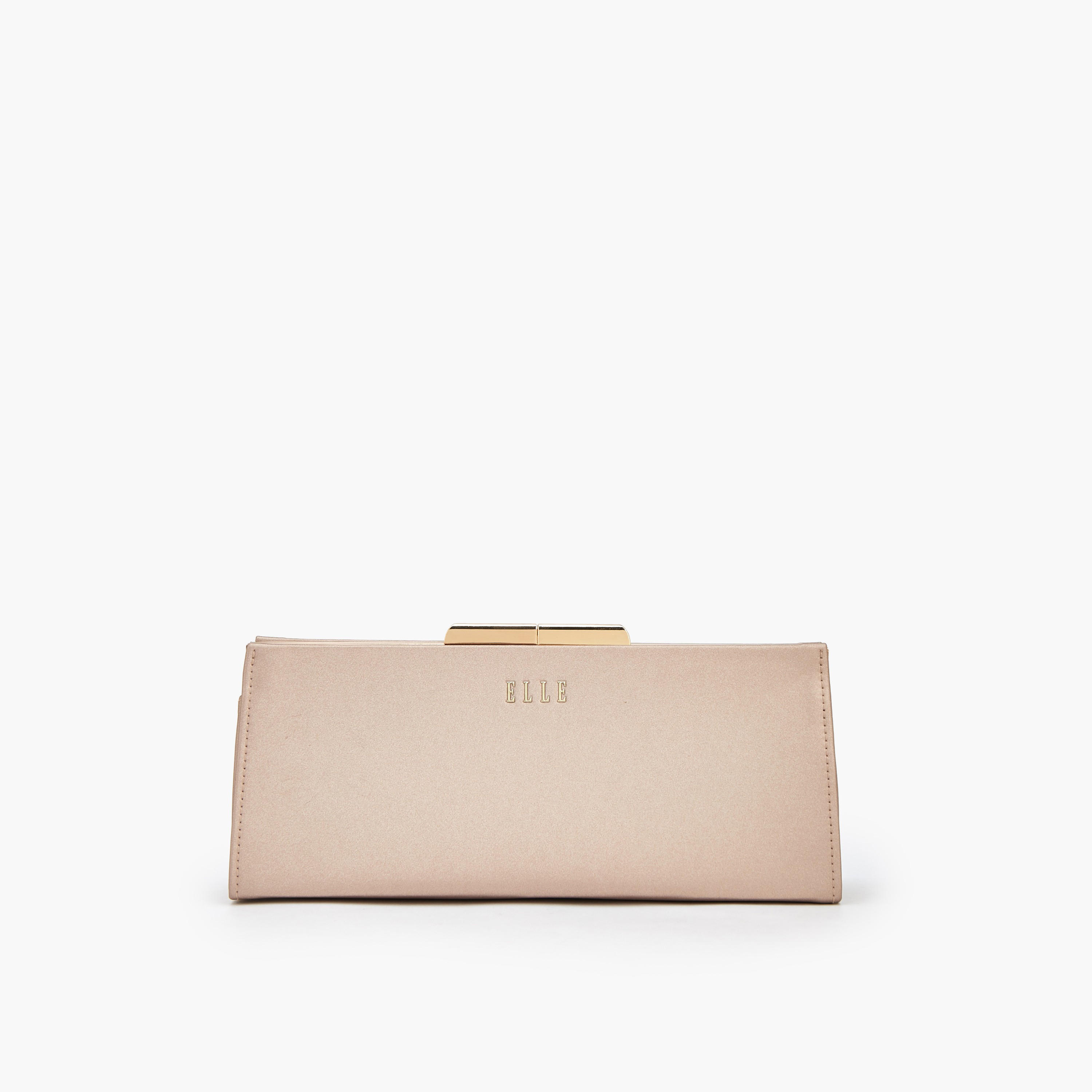 Elle Logo Detail Clutch with Chain Strap-women-bagsandwallets-handbags-image-1