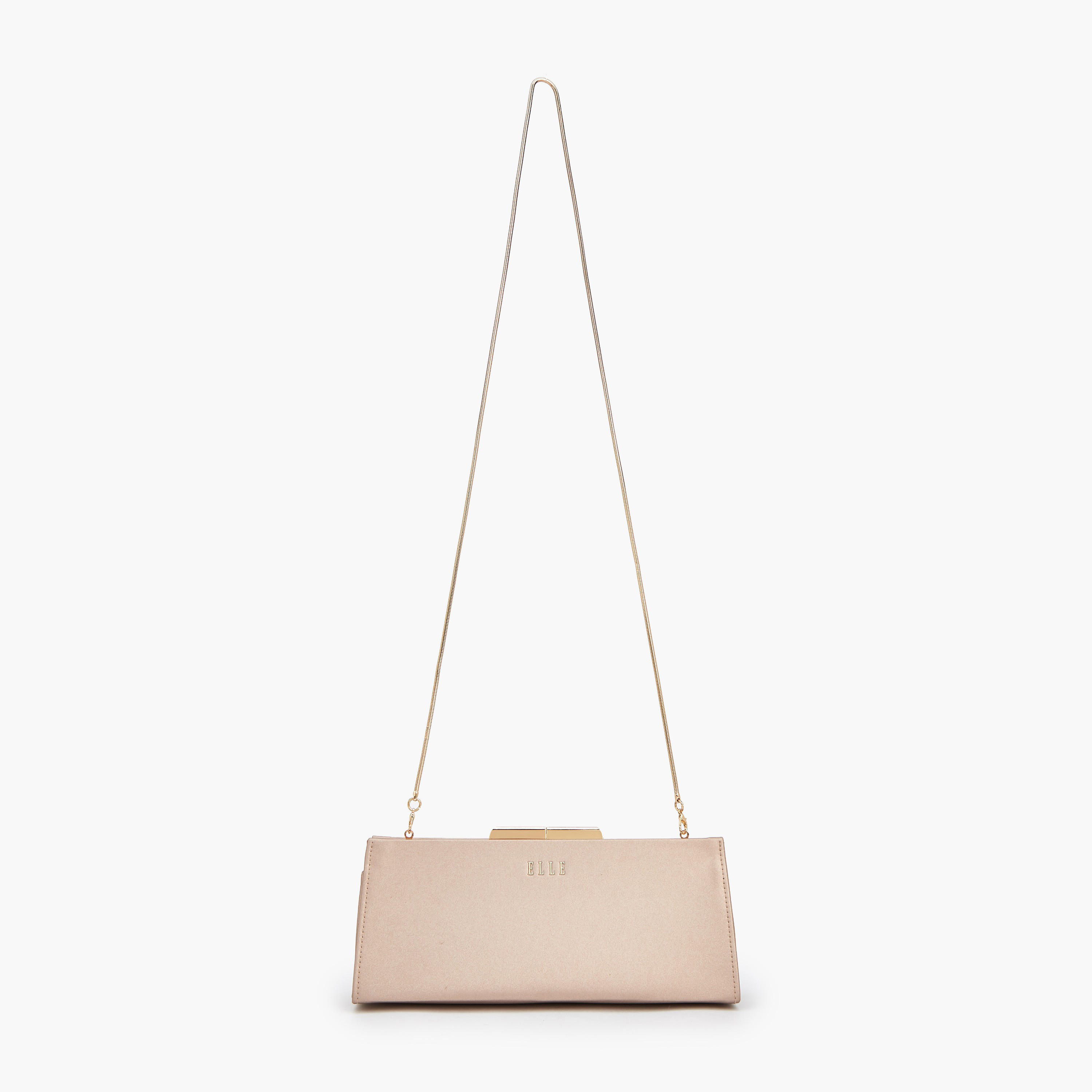 Elle Logo Detail Clutch with Chain Strap-women-bagsandwallets-handbags-image-2