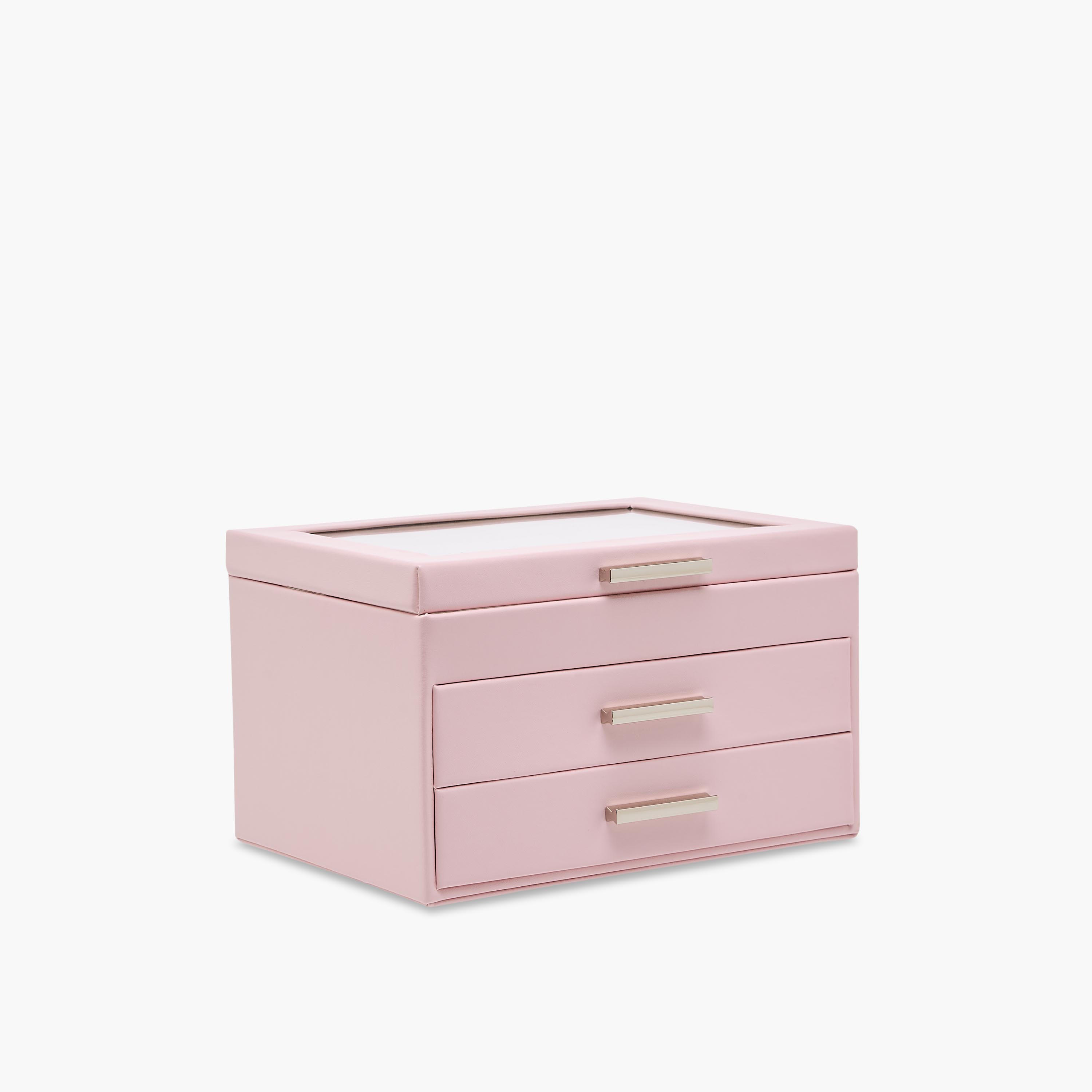 3-Compartment Jewellery Organizer with Solid Design - 21x15x13 cms-women-watchesandjewellery-jewellery-storage-image-2