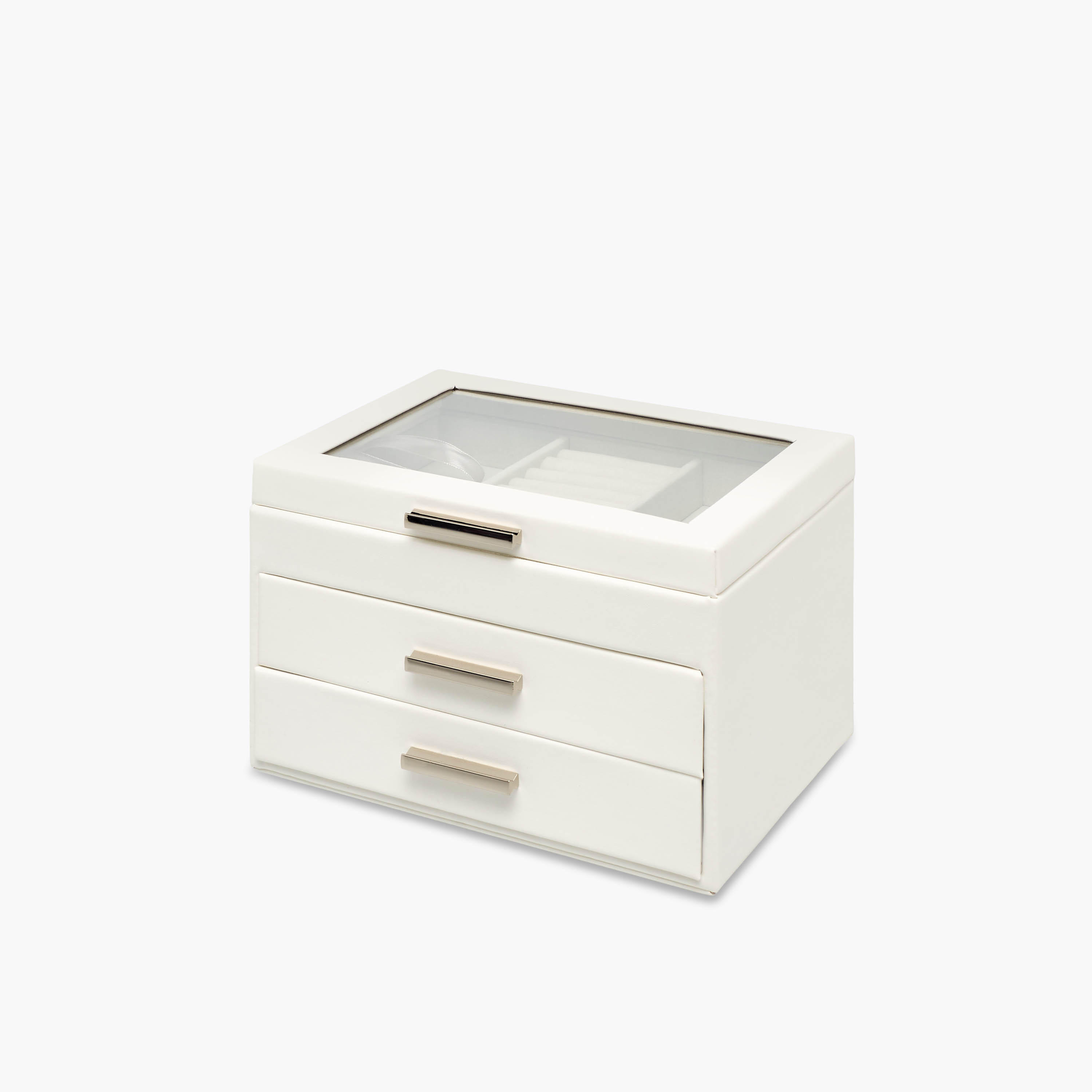3-Compartment Jewellery Organiser with Flap Closure - 21x15x13 cms-women-watchesandjewellery-jewellery-storage-image-1