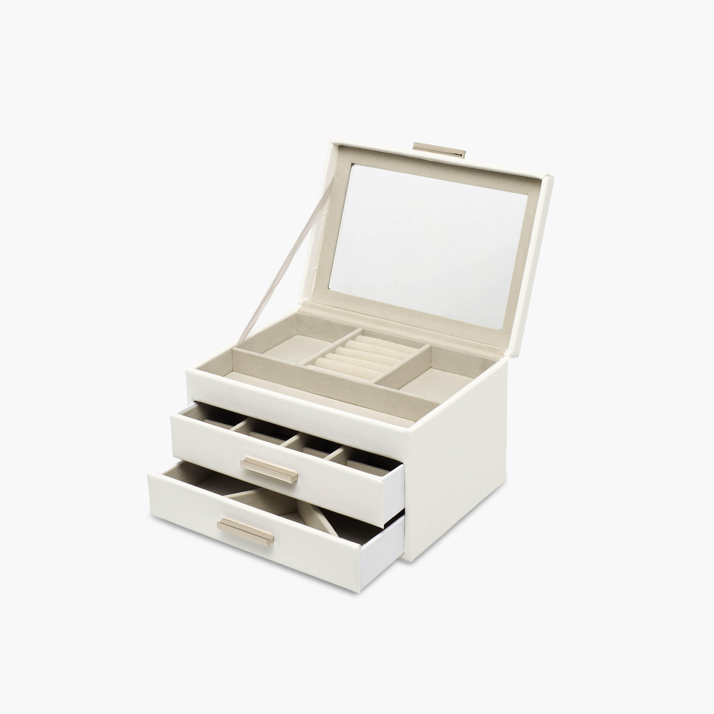 3-Compartment Jewellery Organiser with Flap Closure - 21x15x13 cms-women-watchesandjewellery-jewellery-storage-image-3