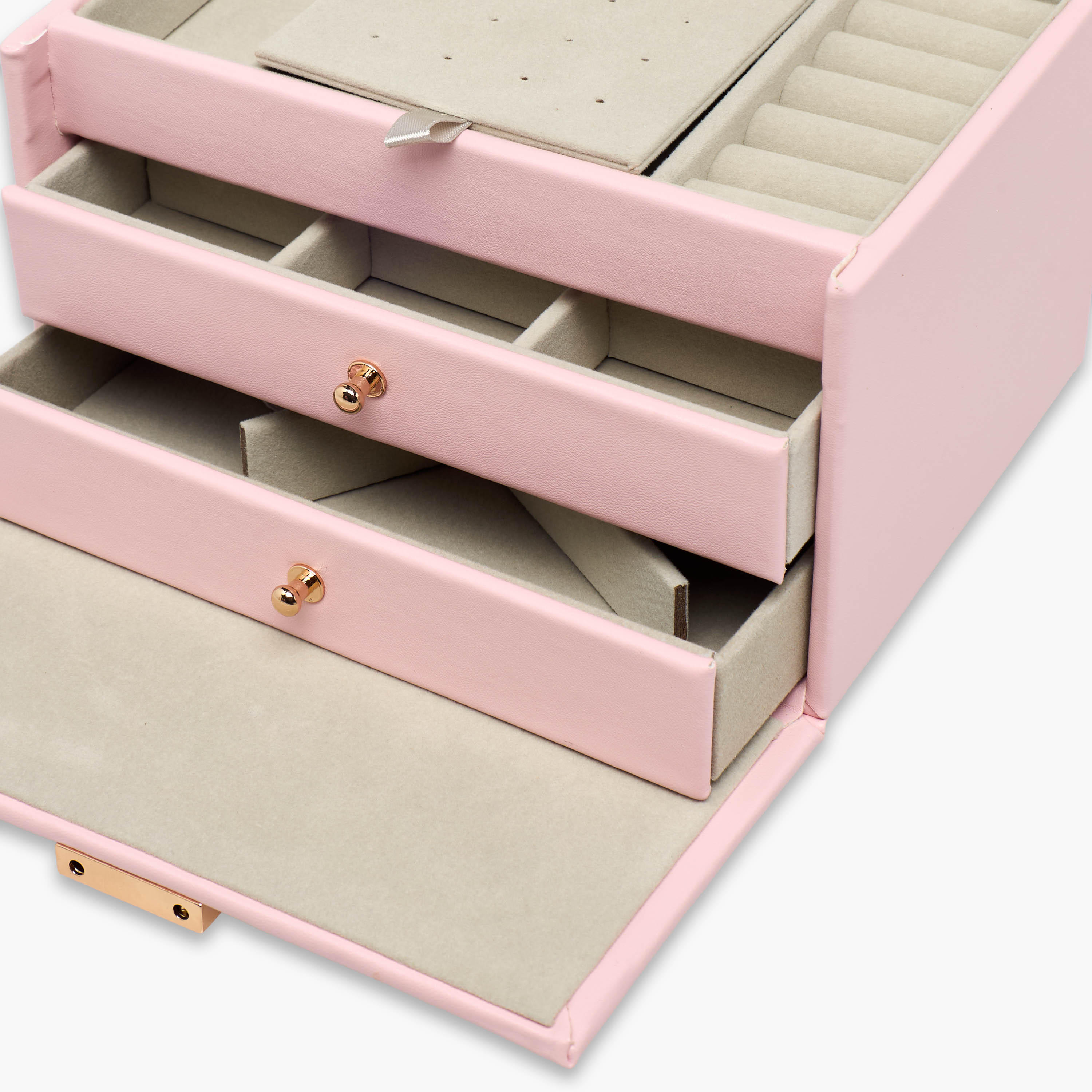 3-Compartment Jewellery Organiser with Flap Closure - 18x14x13 cms-women-watchesandjewellery-jewellery-storage-image-7