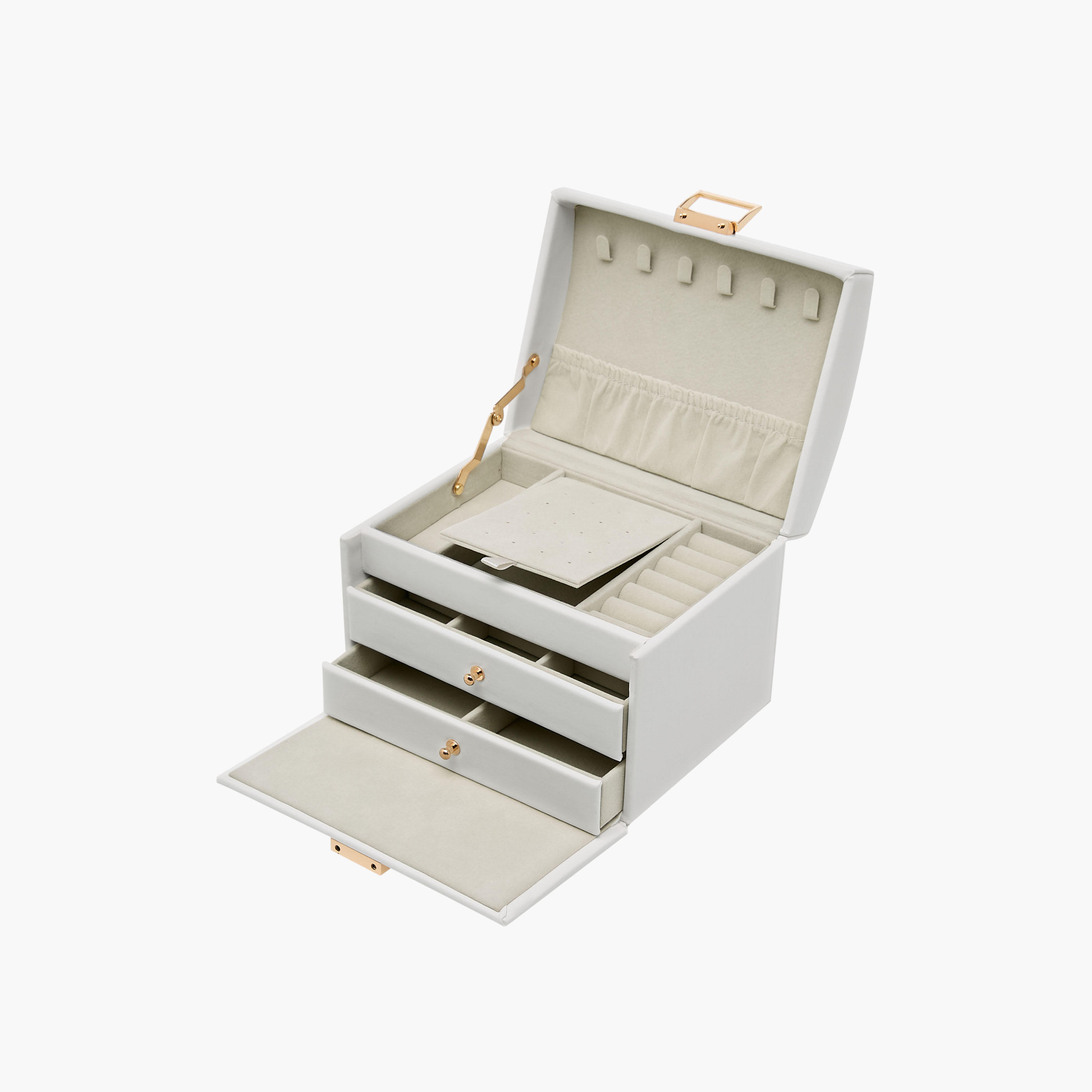 3-Compartment Jewellery Organizer with Solid Design - 17x14x13 cms-women-watchesandjewellery-jewellery-storage-image-4