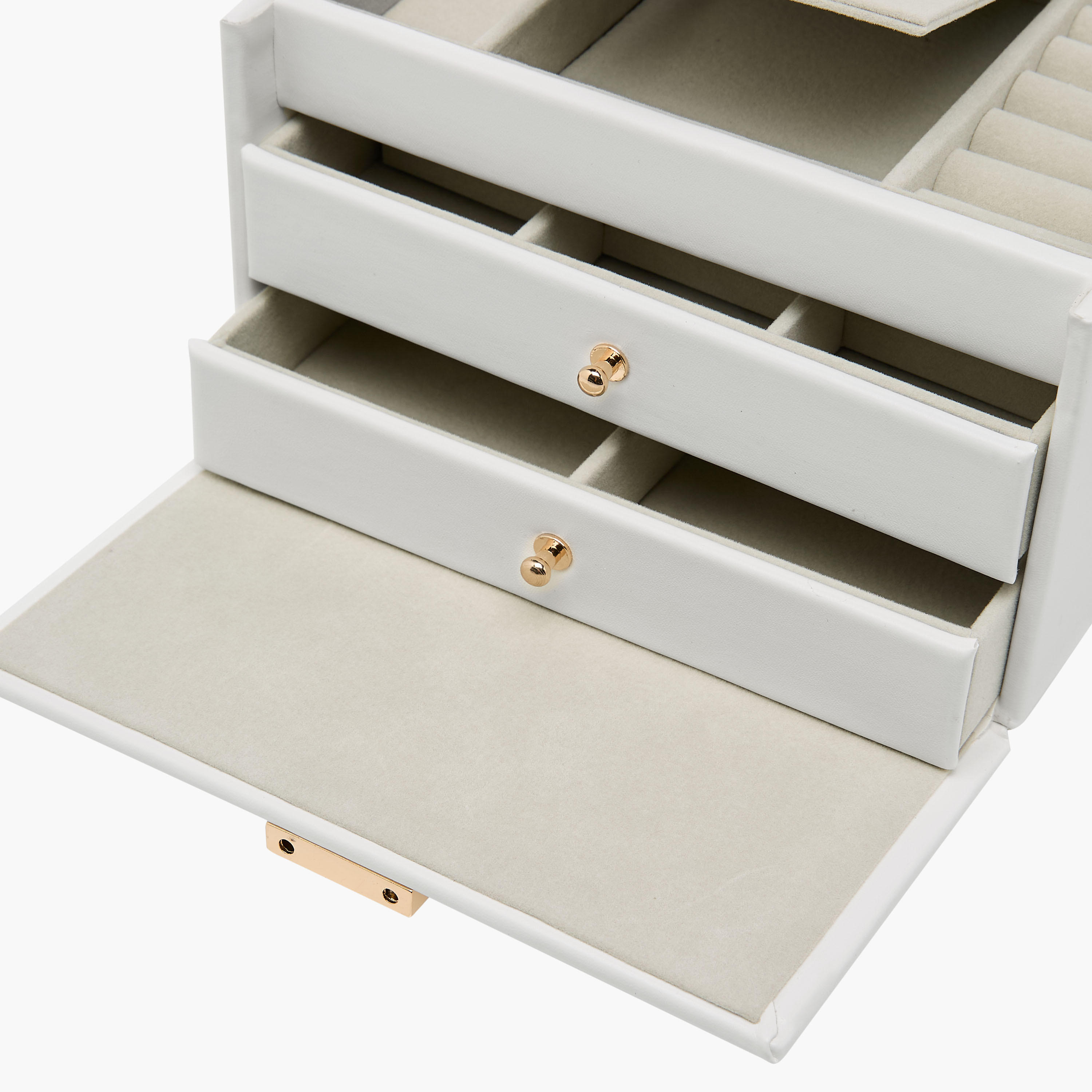3-Compartment Jewellery Organizer with Solid Design - 17x14x13 cms-women-watchesandjewellery-jewellery-storage-image-7