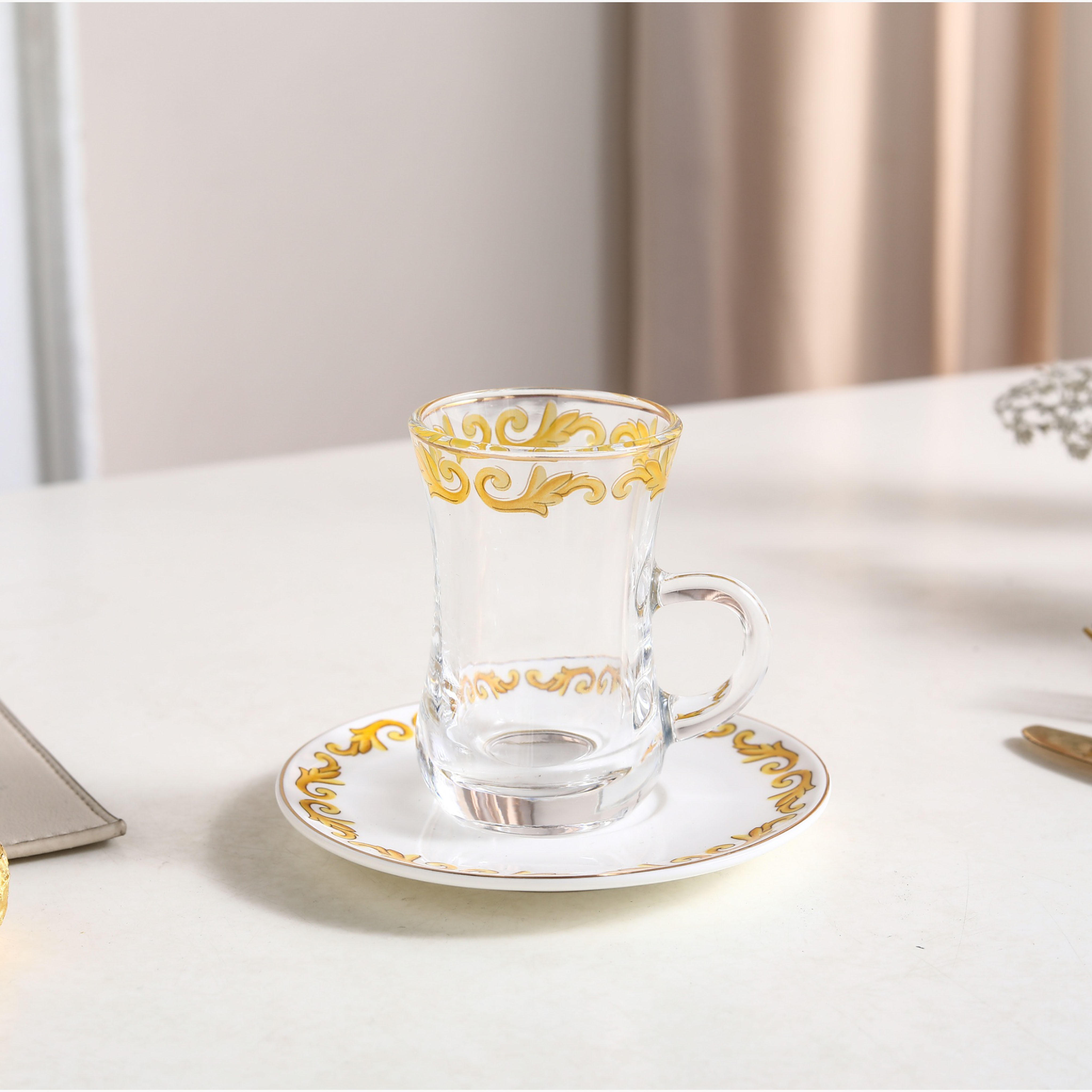 Glass Turkish Cup Saucer Set-household-dining-teaandcoffee-teaandcoffeesets-image-1
