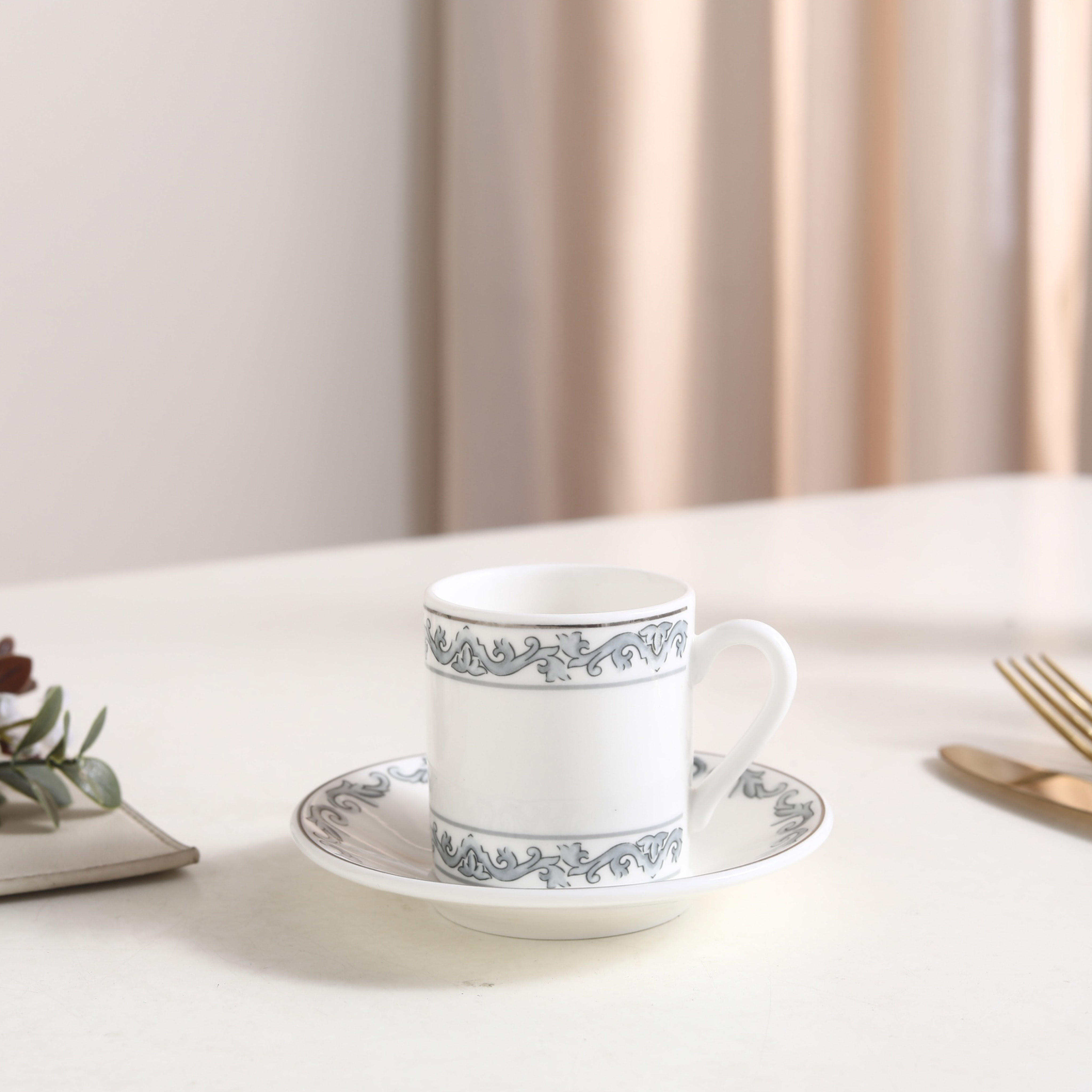 Patterned Porcelain Espresso Cup Saucer-household-dining-teaandcoffee-teaandcoffeesets-image-1