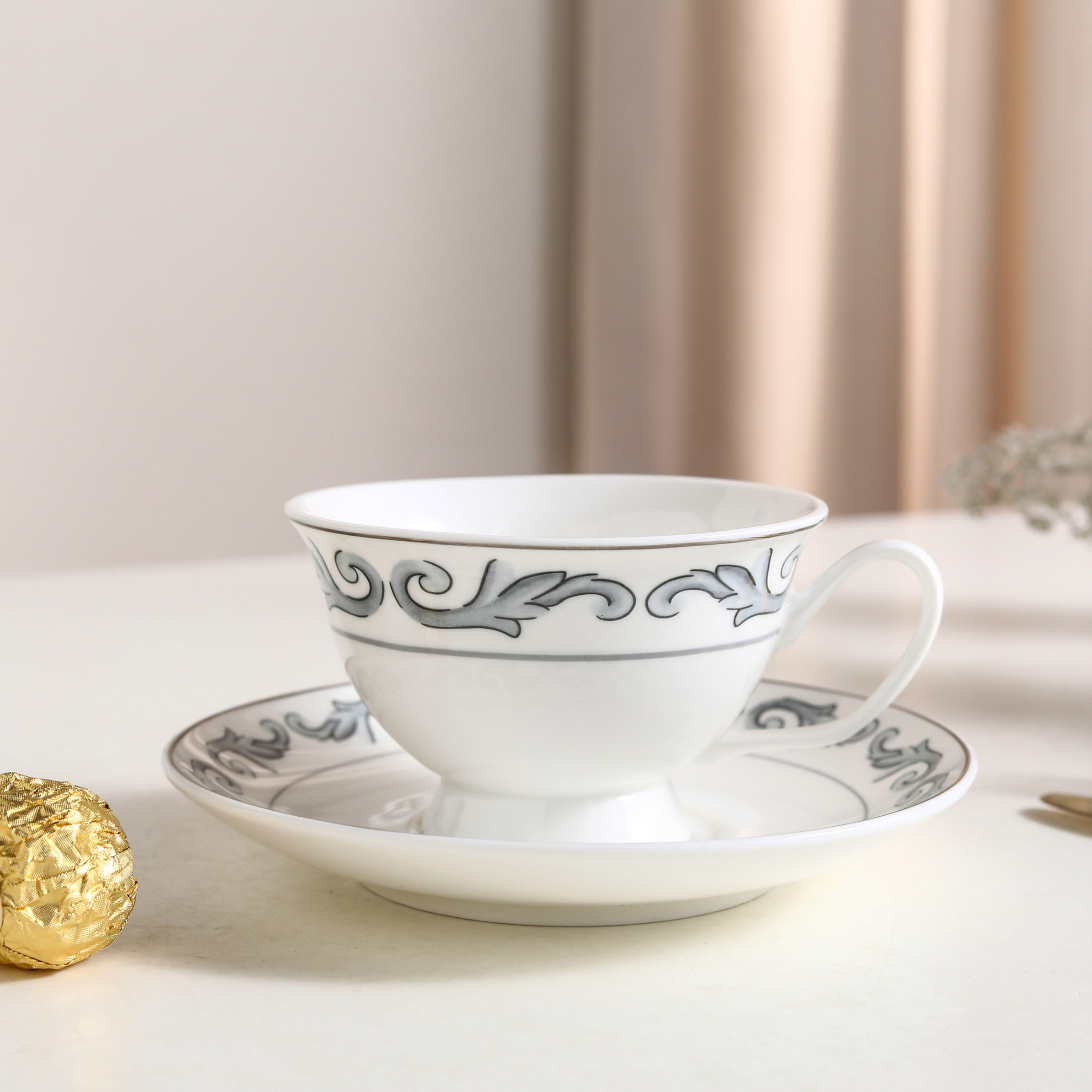 Patterned Porcelain Tea Cup Set-household-dining-teaandcoffee-teaandcoffeesets-image-1